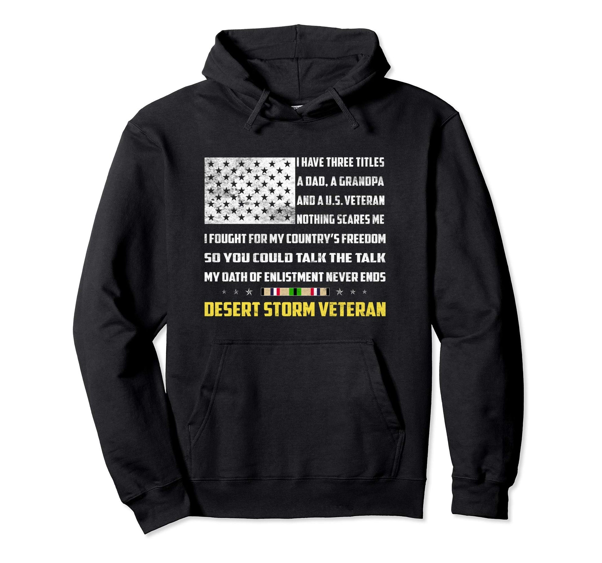 Dad Grandpa And Desert Storm Veteran Hoodie - Custom Art Print Men Women - T-Shirt, Sweatshirt, Hoodie