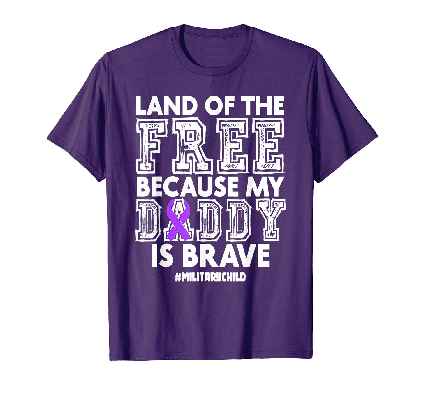 Funny Military Child Month Purple T-Shirt - Aesthetic Graphic for Adults - T-Shirt, Sweatshirt, Hoodie