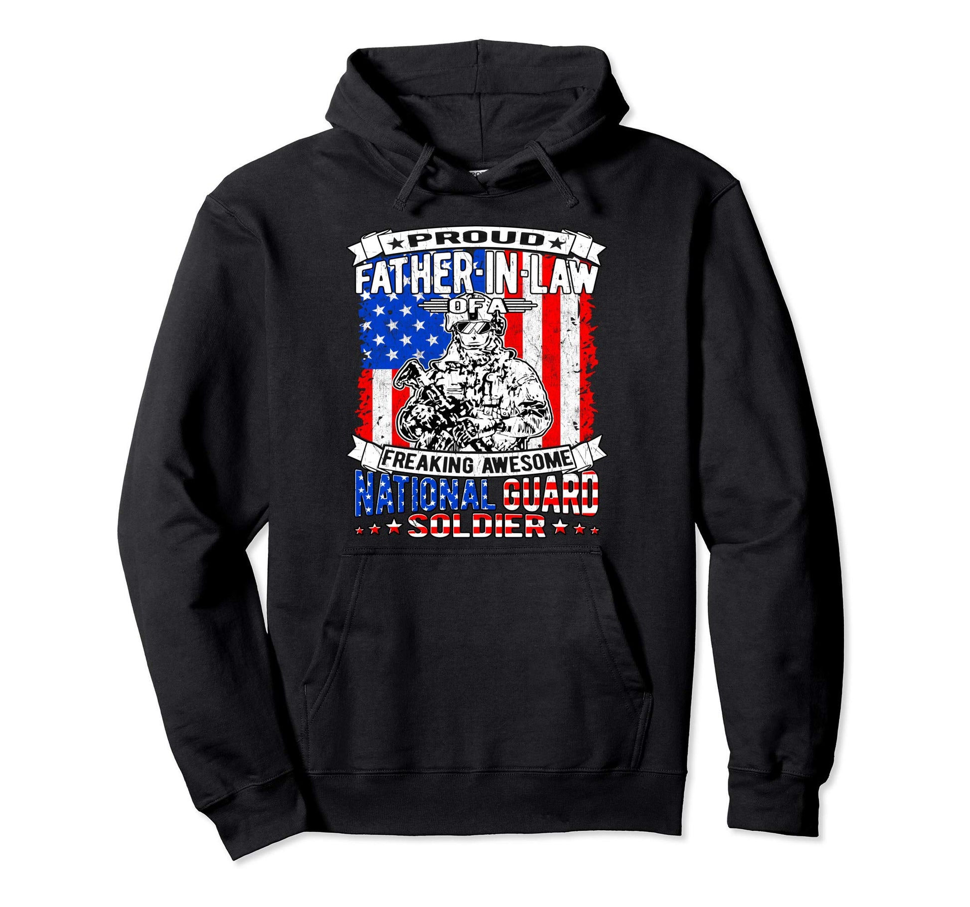 Proud Father Law National Guard Hoodie - Casual Everyday Wear for Adults - T-Shirt, Sweatshirt, Hoodie