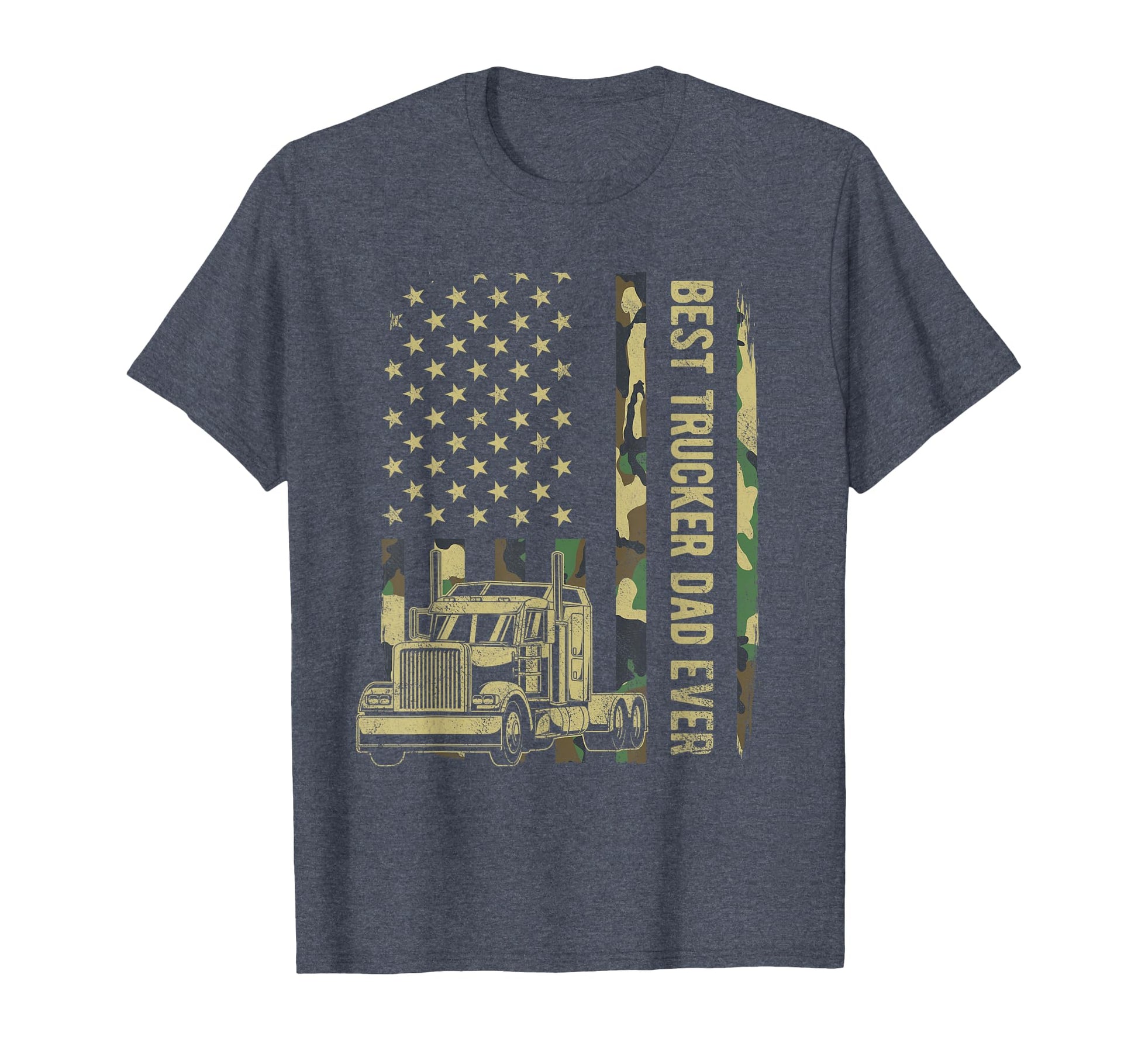 Best Trucker Dad Camouflage American T-Shirt - Streetwear Style Men Women - T-Shirt, Sweatshirt, Hoodie