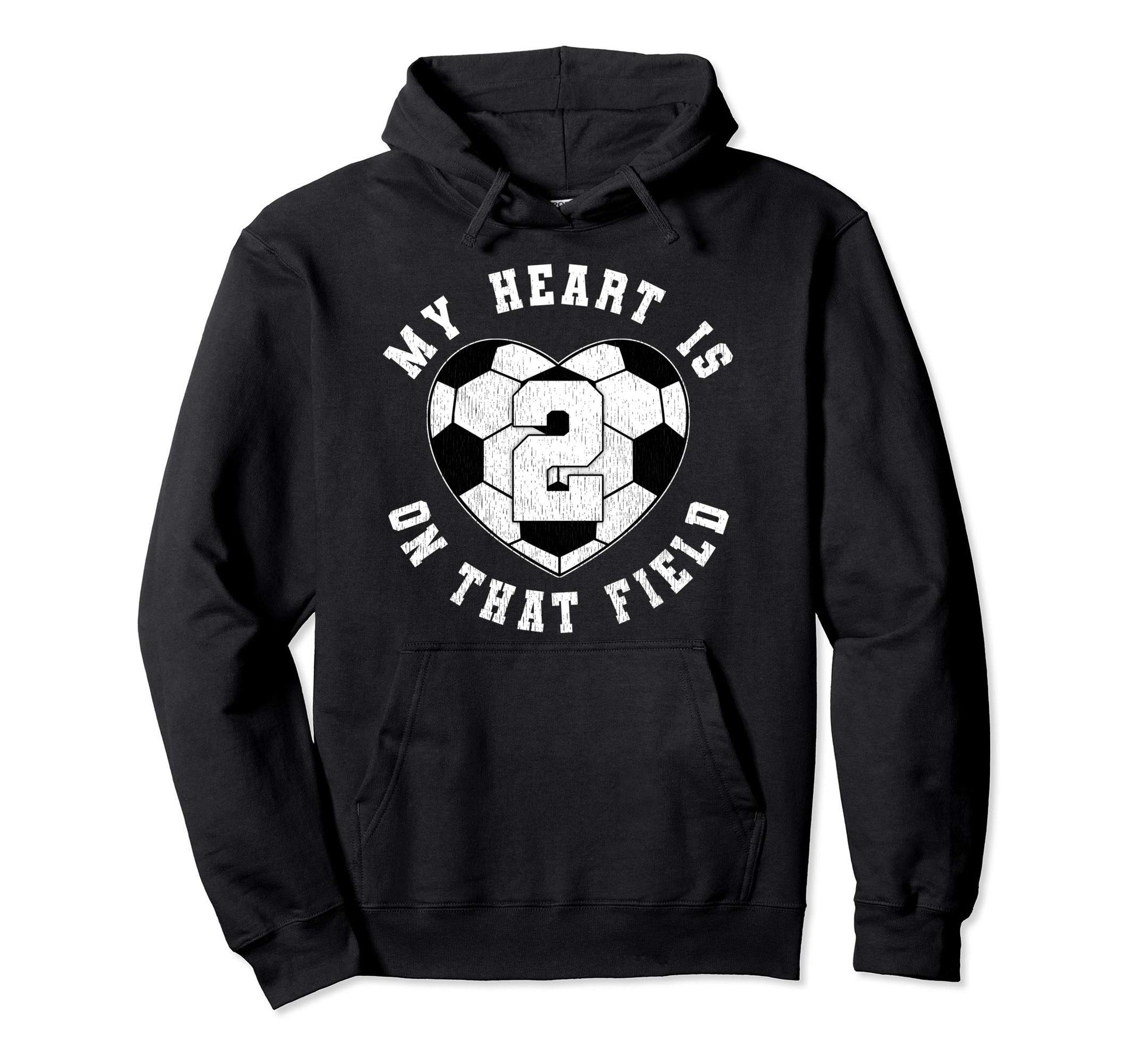 Soccer Player Mom Dad Jersey Number 2 Hoodie - Graphic Print Men Women - T-Shirt, Sweatshirt, Hoodie