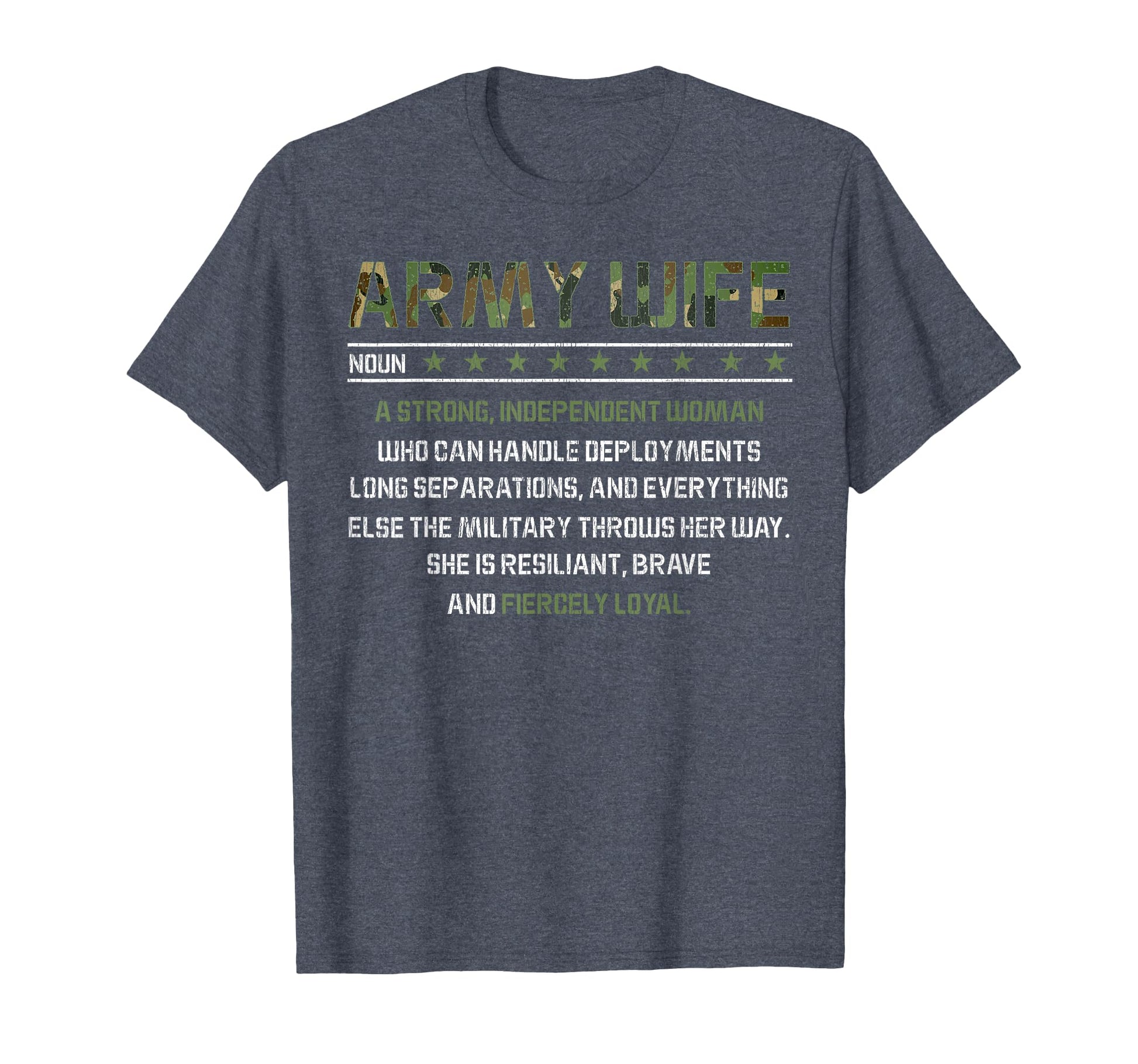 Army Wife Meaning Noun Strong T-Shirt - Unique Graphic for Adults - T-Shirt, Sweatshirt, Hoodie