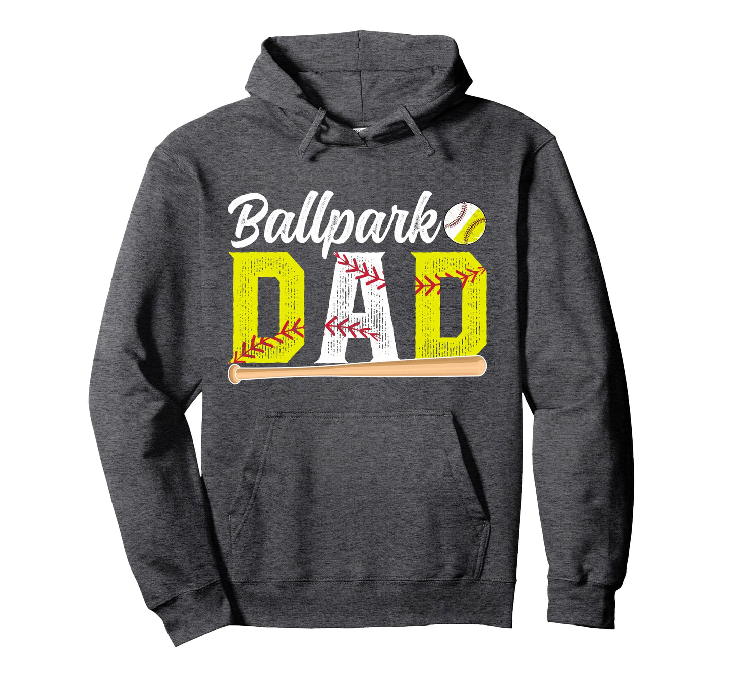 Ballpark Dad Baseball Softball Dad Ballers Hoodie - Graphic Print Unisex - T-Shirt, Sweatshirt, Hoodie