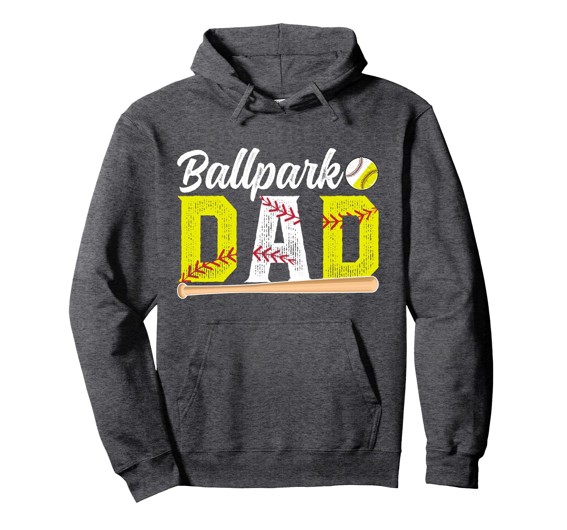 Ballpark Dad Baseball Softball Dad Ballers Hoodie - Graphic Print Unisex - T-Shirt, Sweatshirt, Hoodie