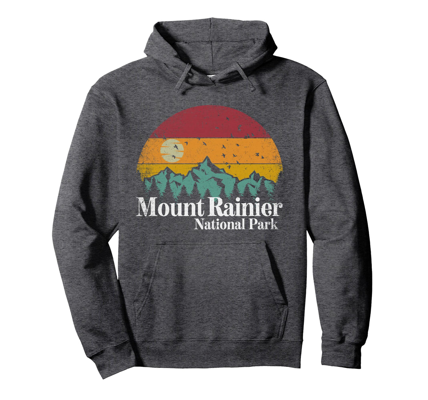 Mt Mount Rainier National Park Hiking Hoodie - Graphic Print Unisex - T-Shirt, Sweatshirt, Hoodie