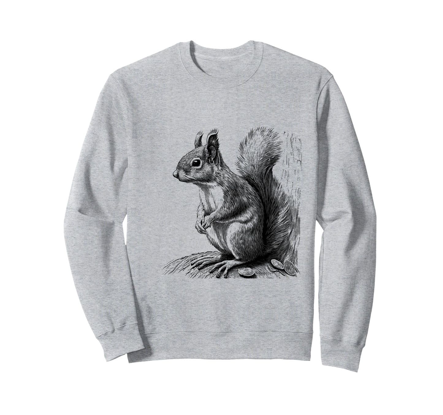 Squirrel Hand Painted Realistic Sweatshirt - Streetwear Style for Adults - T-Shirt, Sweatshirt, Hoodie