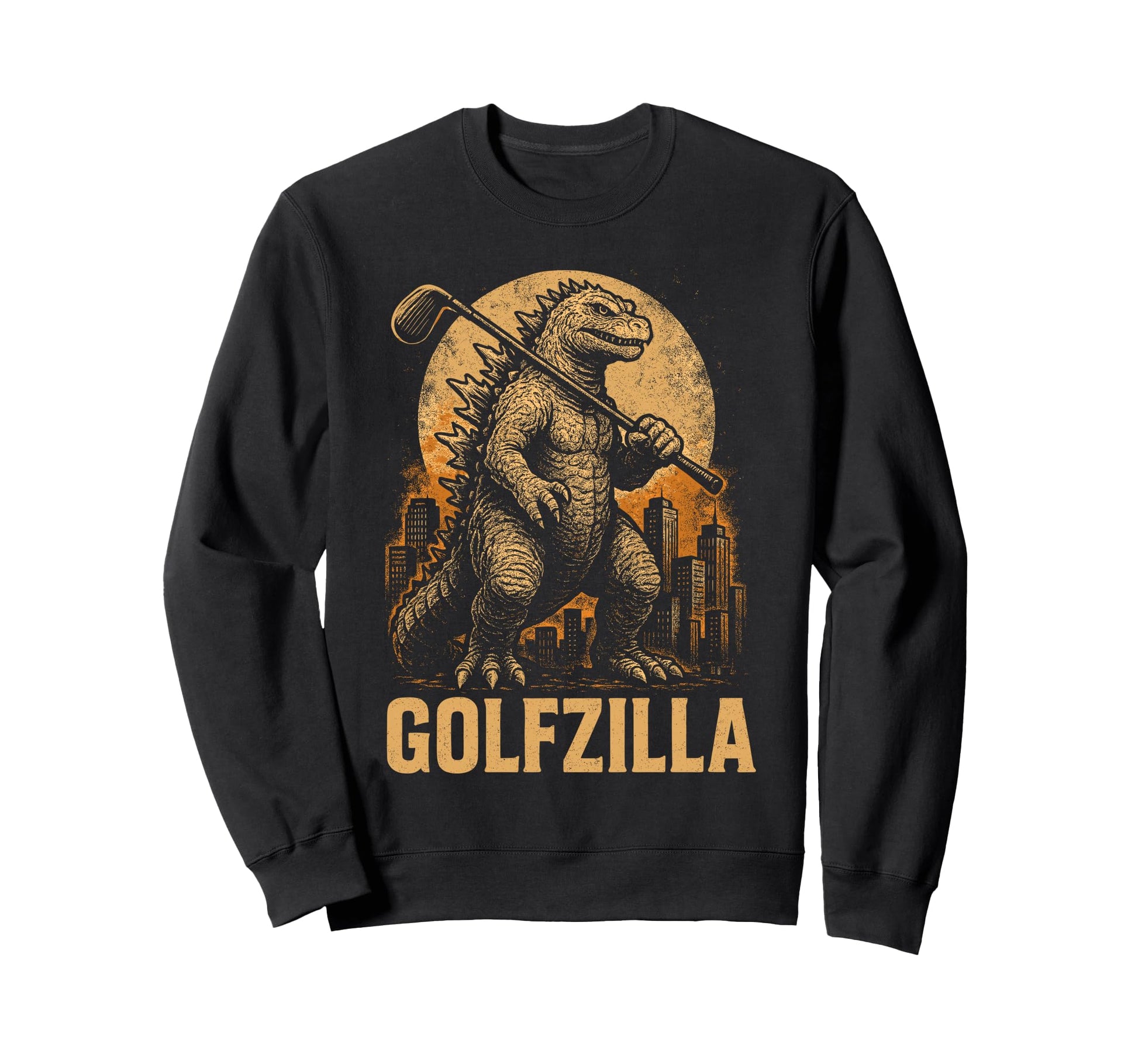 Funny Golfzilla Golf Player Golfer Sweatshirt - Minimalist Print Unisex - T-Shirt, Sweatshirt, Hoodie