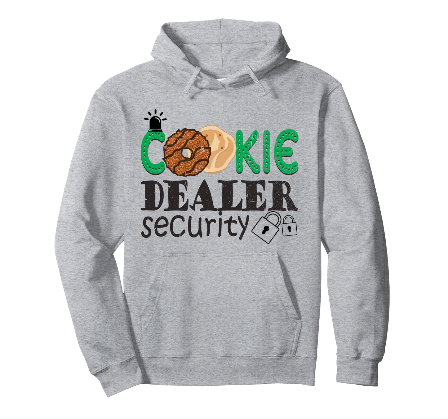 Scout Cookie Dealer Security Cookie Hoodie - Graphic Print for Adults - T-Shirt, Sweatshirt, Hoodie