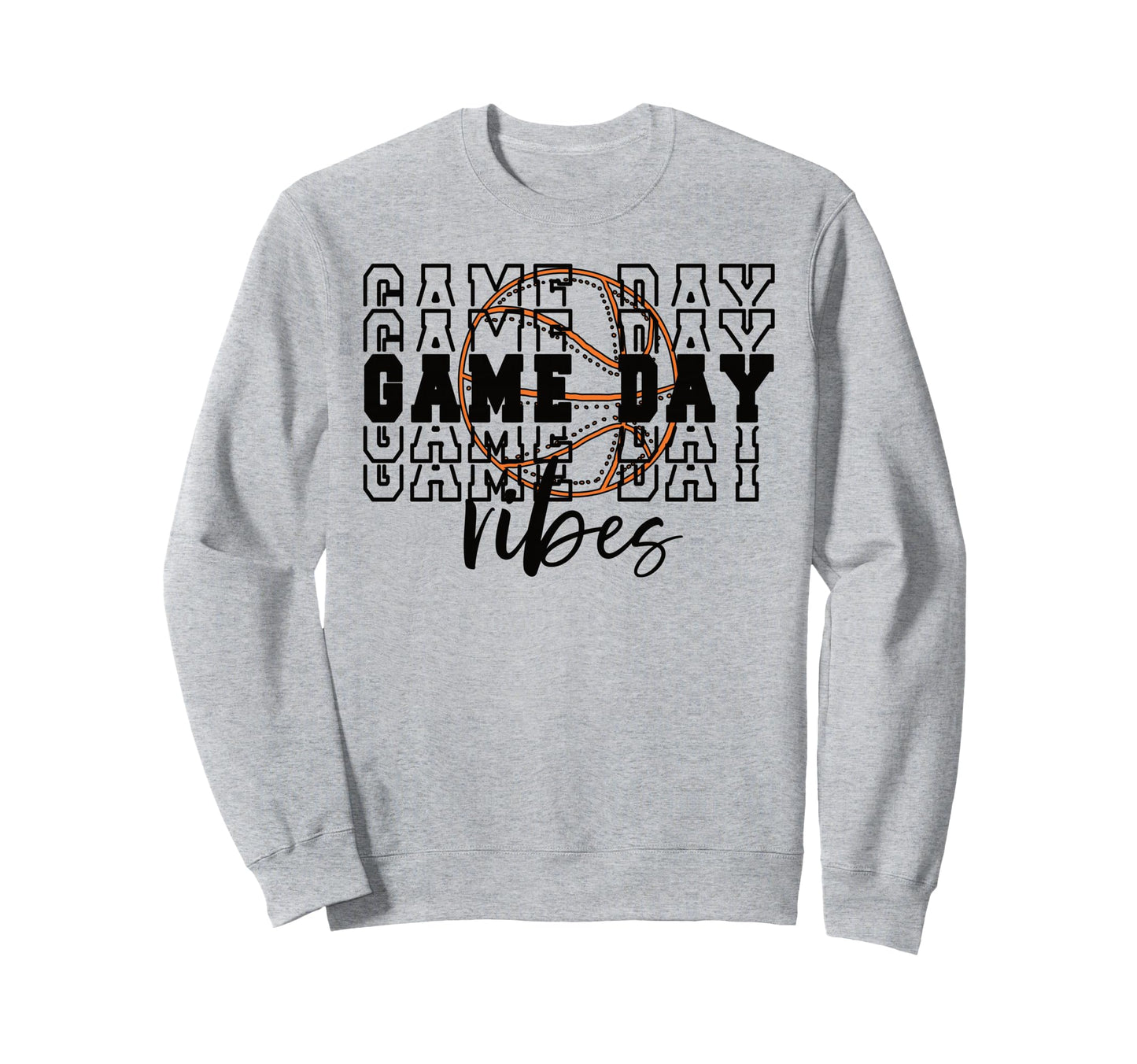 Game Day Vibes Basketball Game Day Sweatshirt - Aesthetic Graphic Unisex - T-Shirt, Sweatshirt, Hoodie