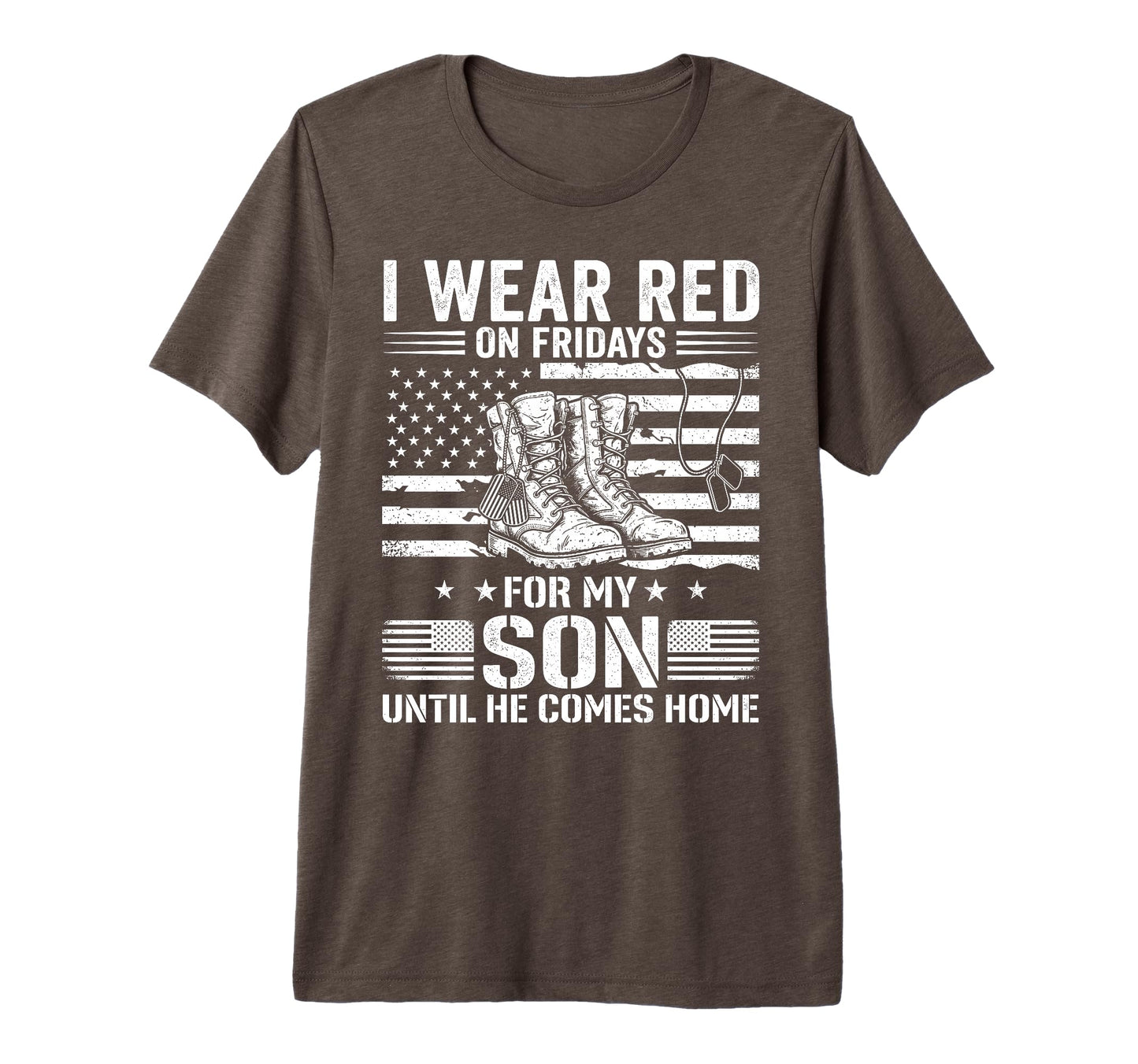 I Wear Red Fridays My Son Veterans T-Shirt - Aesthetic Graphic Men Women - T-Shirt, Sweatshirt, Hoodie