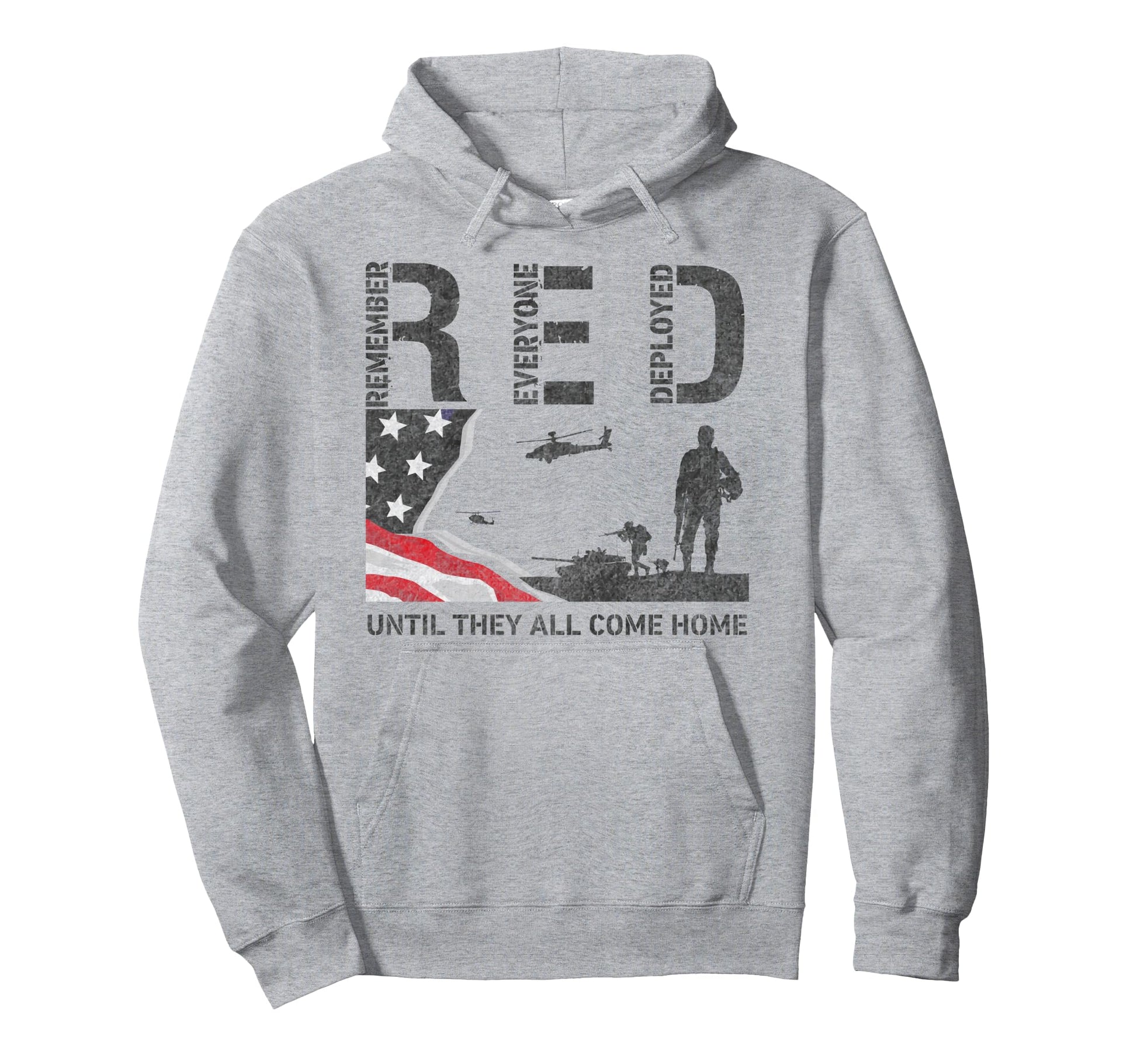 Red Friday Military Remember Everyone Hoodie - Novelty Apparel Unisex - T-Shirt, Sweatshirt, Hoodie