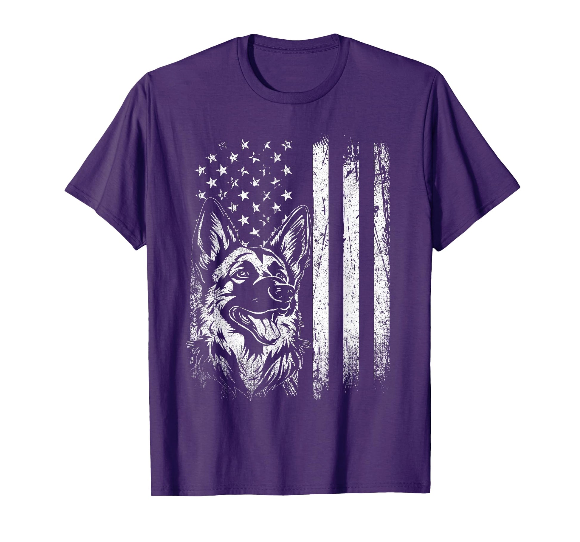 Patriotic German Shepherd Dog Lover T-Shirt - Minimalist Print for Adults - T-Shirt, Sweatshirt, Hoodie