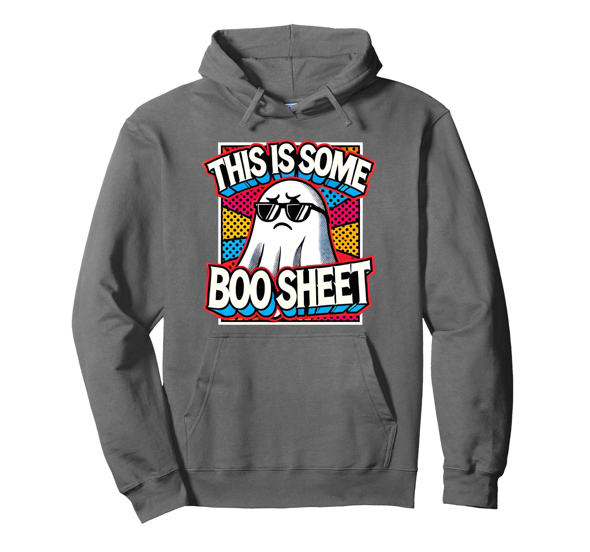 Funny Pop Art Ghost Halloween Pun Hoodie - Casual Everyday Wear for Adults - T-Shirt, Sweatshirt, Hoodie