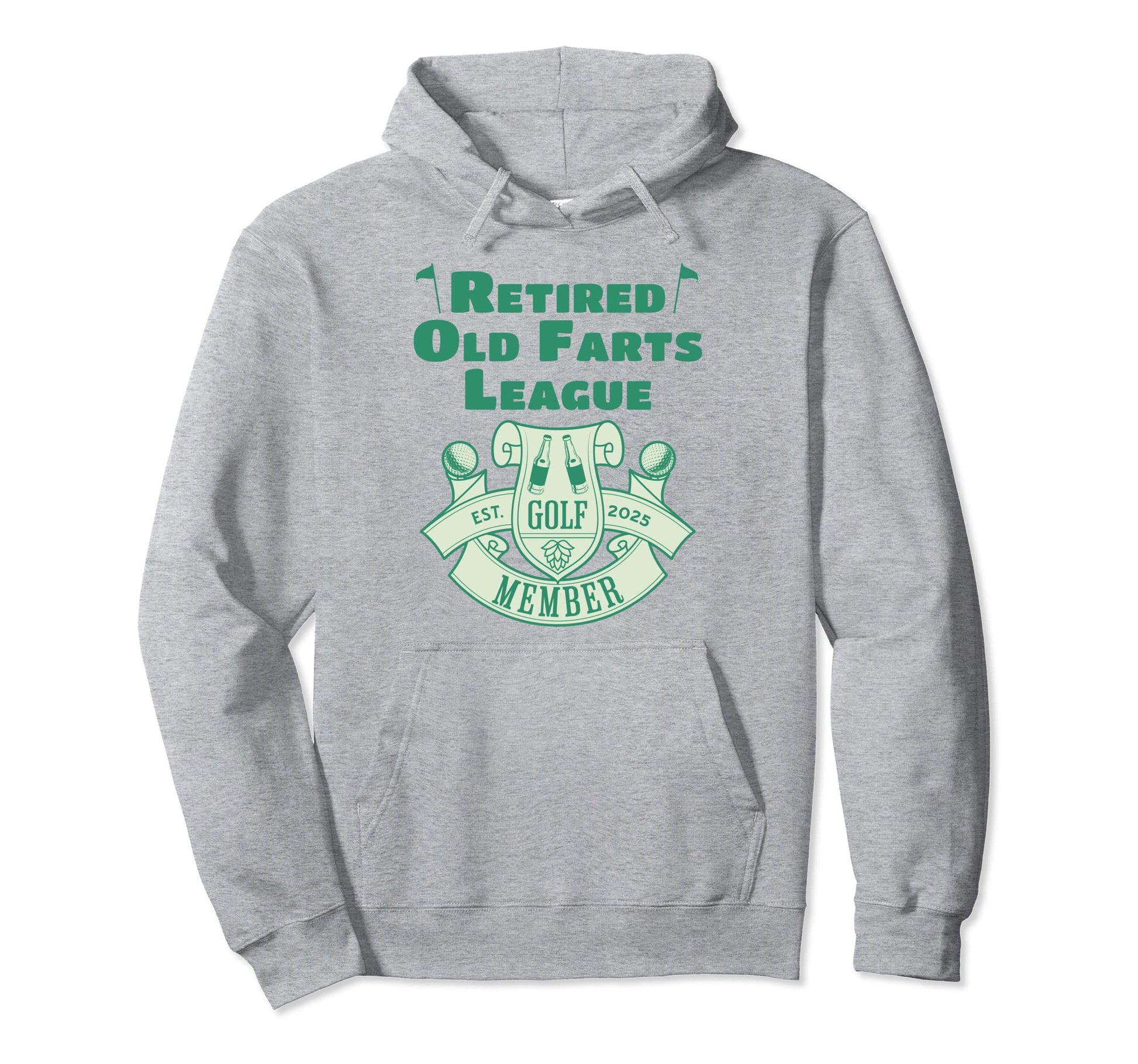 Mens Golf Retirement 2025 Retired Old Fart Hoodie - Unique Graphic Unisex - T-Shirt, Sweatshirt, Hoodie