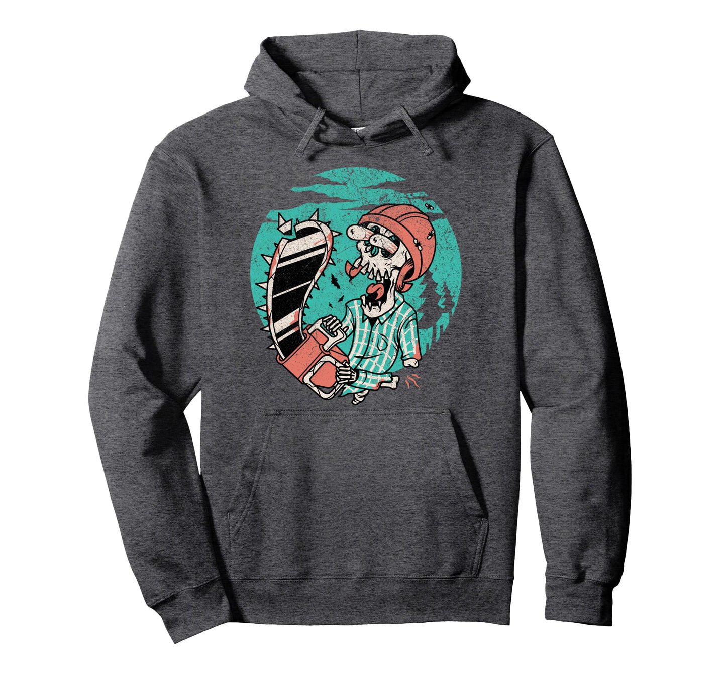 Chainsaw Skeleton Skull Hoodie - Trendy Graphic Unisex - T-Shirt, Sweatshirt, Hoodie