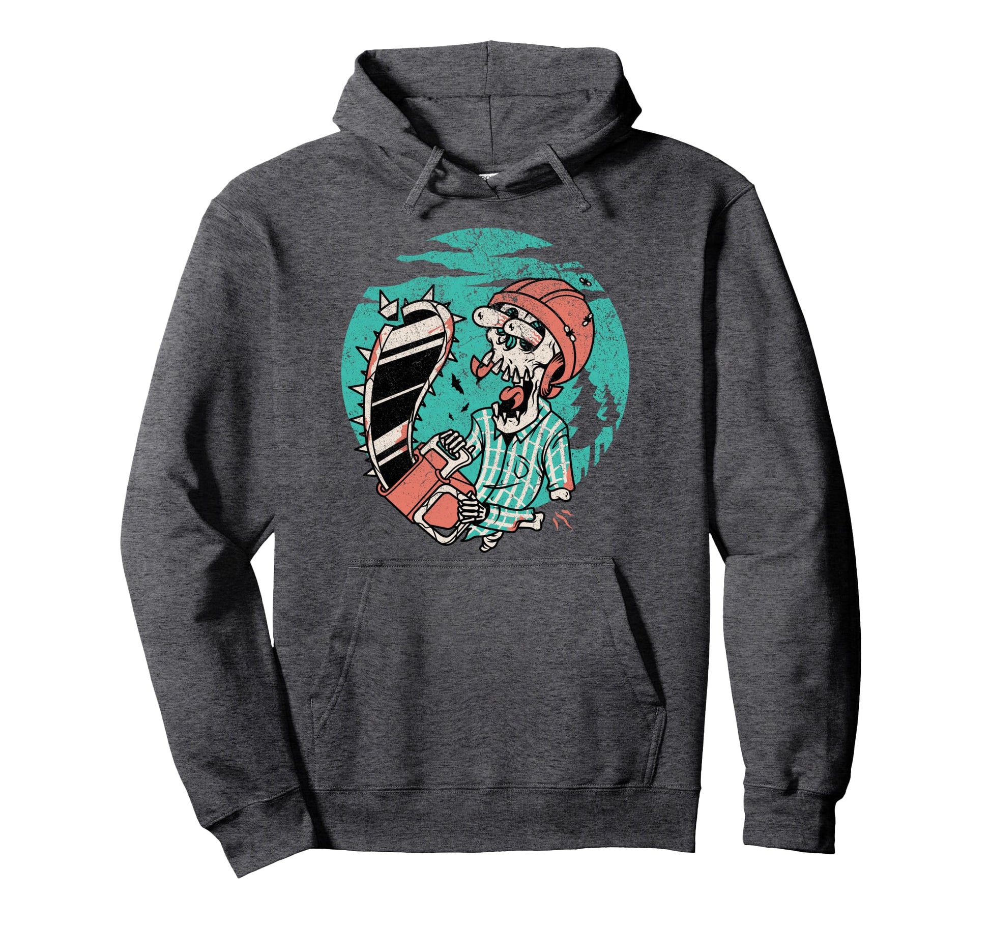 Chainsaw Skeleton Skull Hoodie - Trendy Graphic Unisex - T-Shirt, Sweatshirt, Hoodie