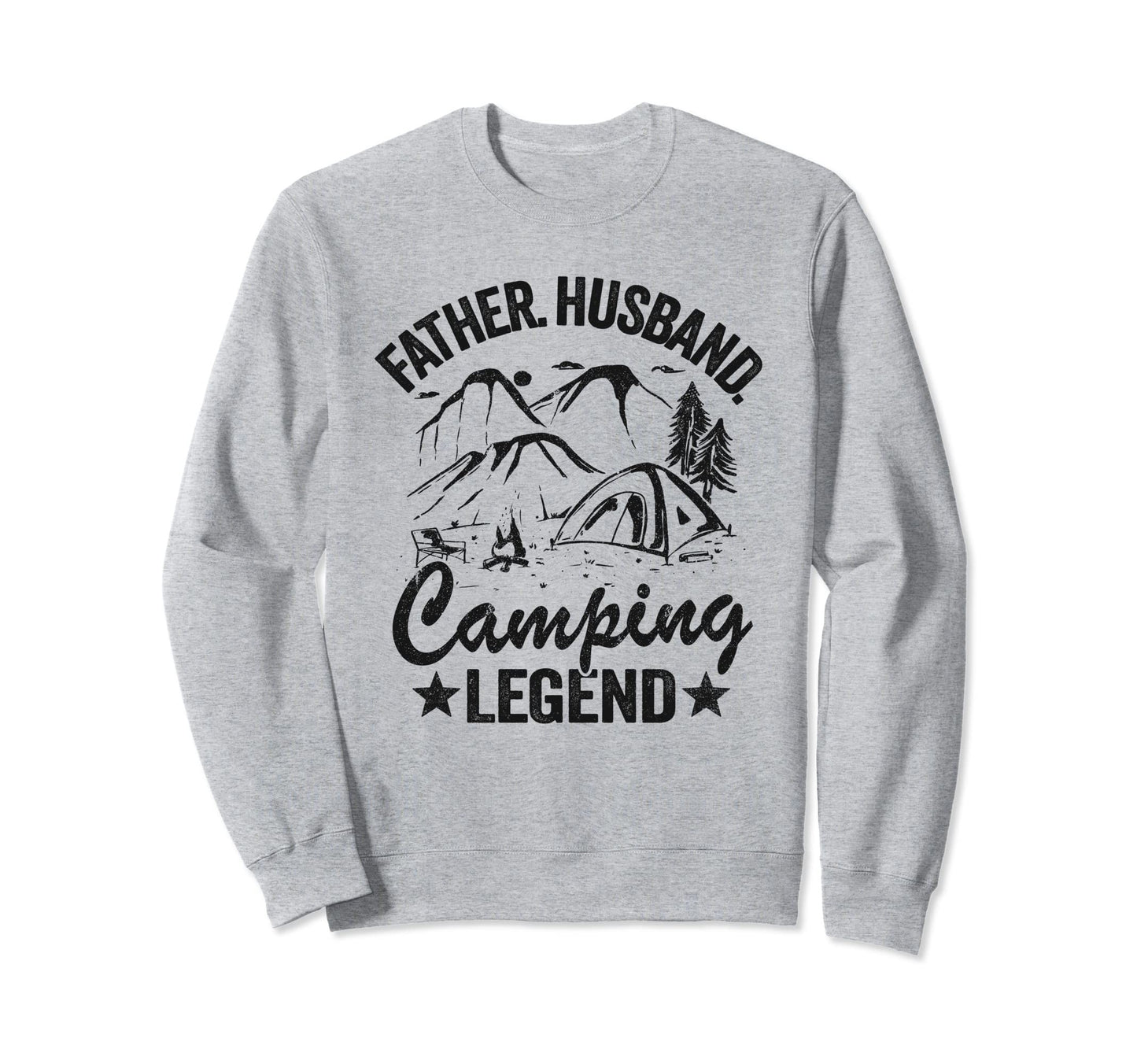 Father Husband Camping Legend Rv Sweatshirt - Minimalist Print for Adults - T-Shirt, Sweatshirt, Hoodie