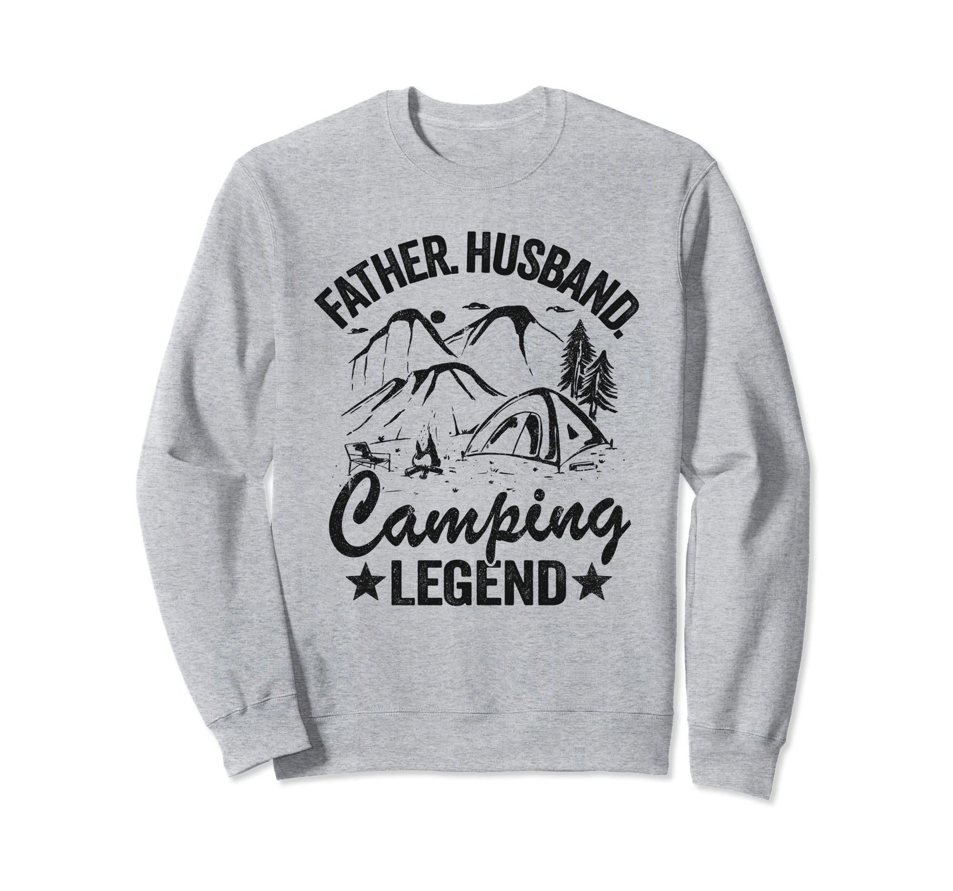 Father Husband Camping Legend Rv Sweatshirt - Minimalist Print for Adults - T-Shirt, Sweatshirt, Hoodie
