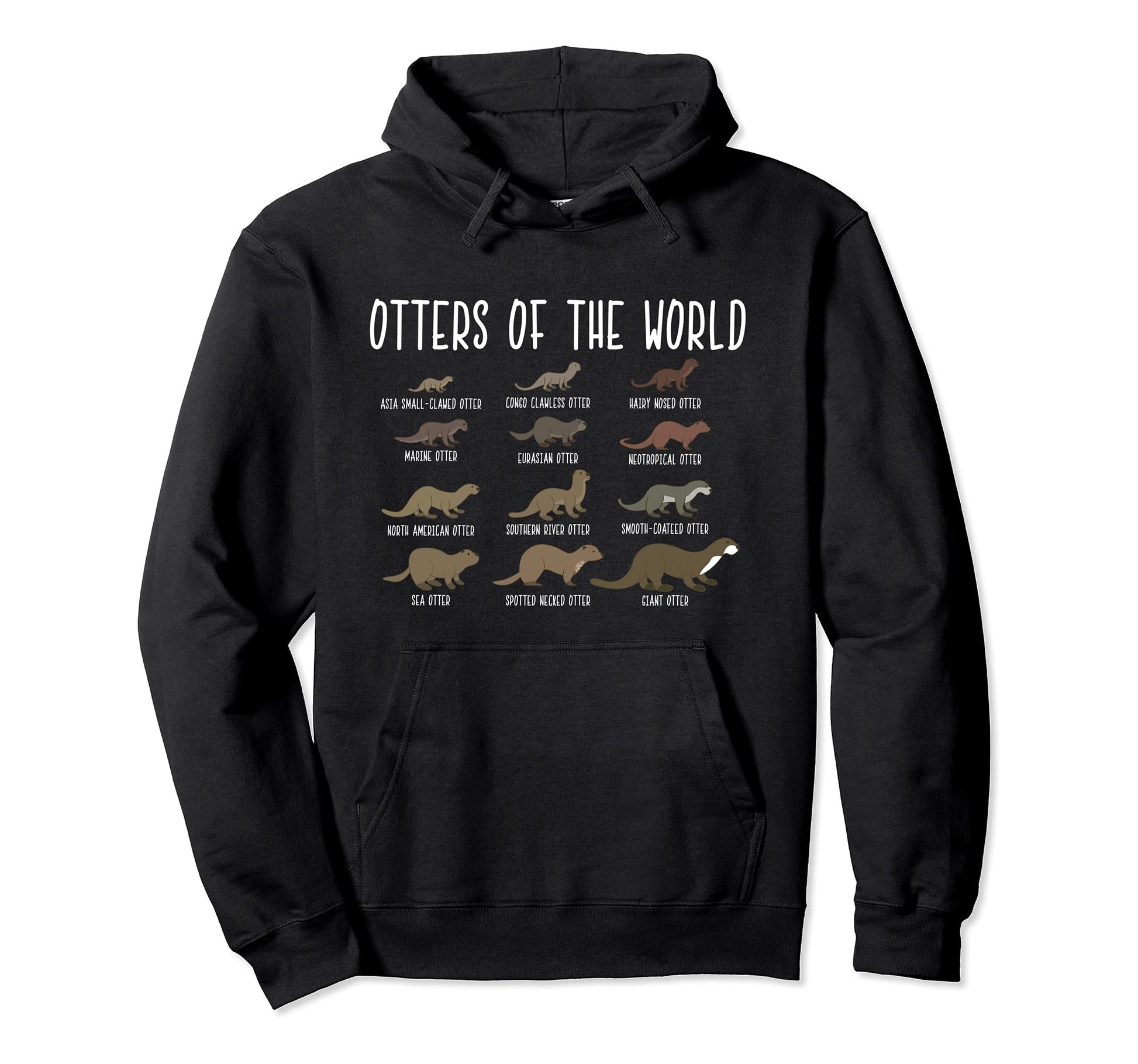 Otters World Funny Sea River Animal Hoodie - Graphic Print Unisex - T-Shirt, Sweatshirt, Hoodie