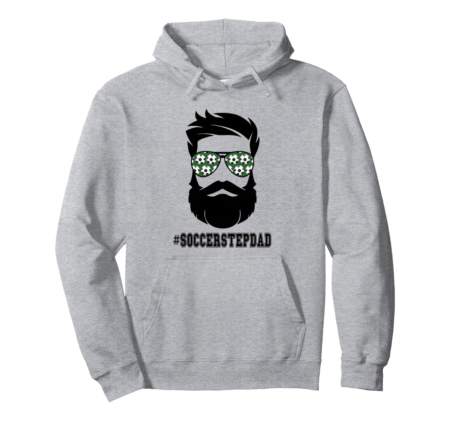 Soccer Stepdad Beard Step Dad Step Hoodie - Trendy Graphic Men Women - T-Shirt, Sweatshirt, Hoodie