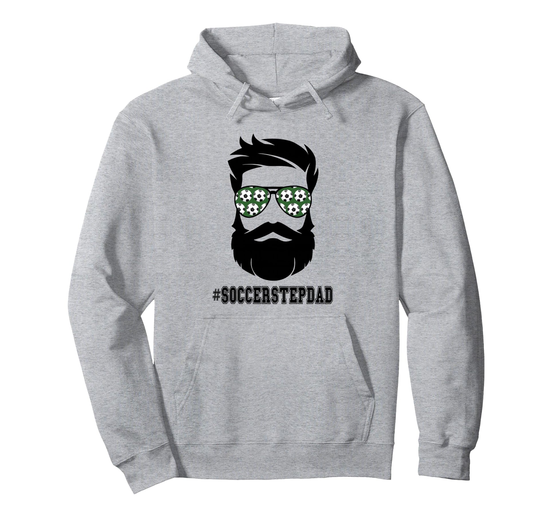 Soccer Stepdad Beard Step Dad Step Hoodie - Trendy Graphic Men Women - T-Shirt, Sweatshirt, Hoodie