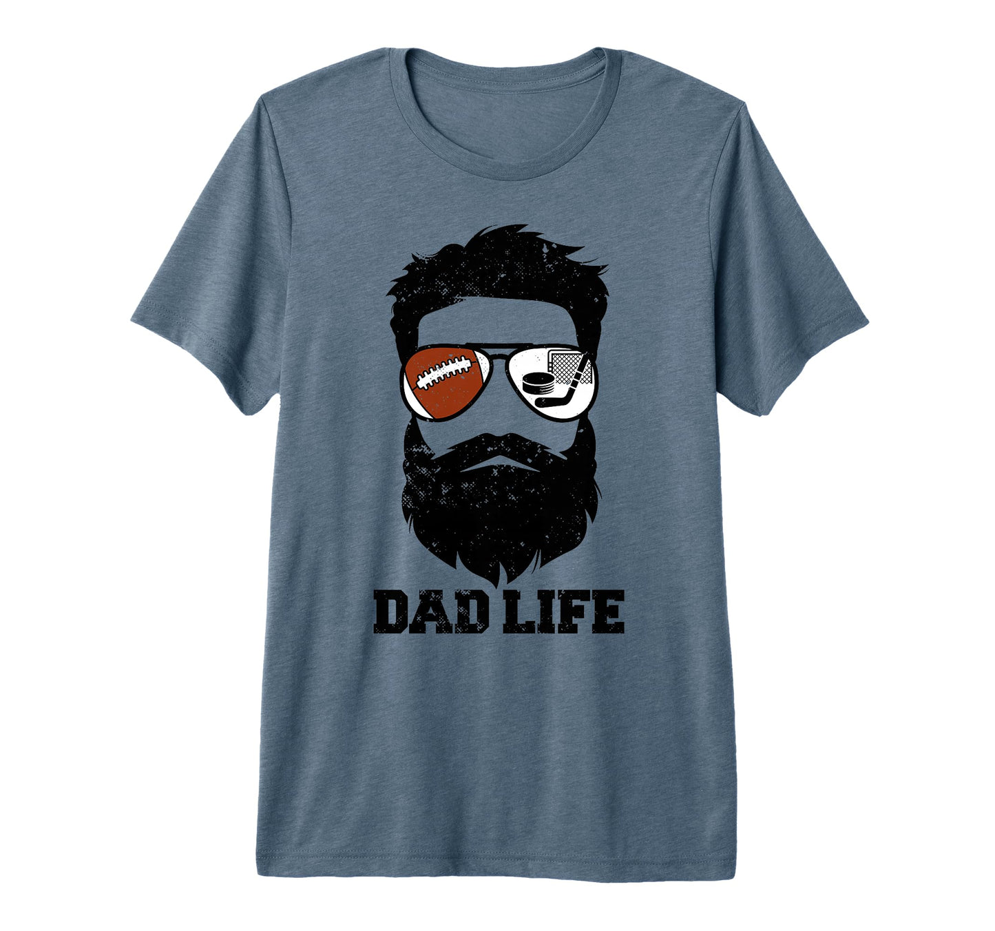 Mens Football Hockey Dad Messy Hair T-Shirt - Aesthetic Graphic Unisex - T-Shirt, Sweatshirt, Hoodie