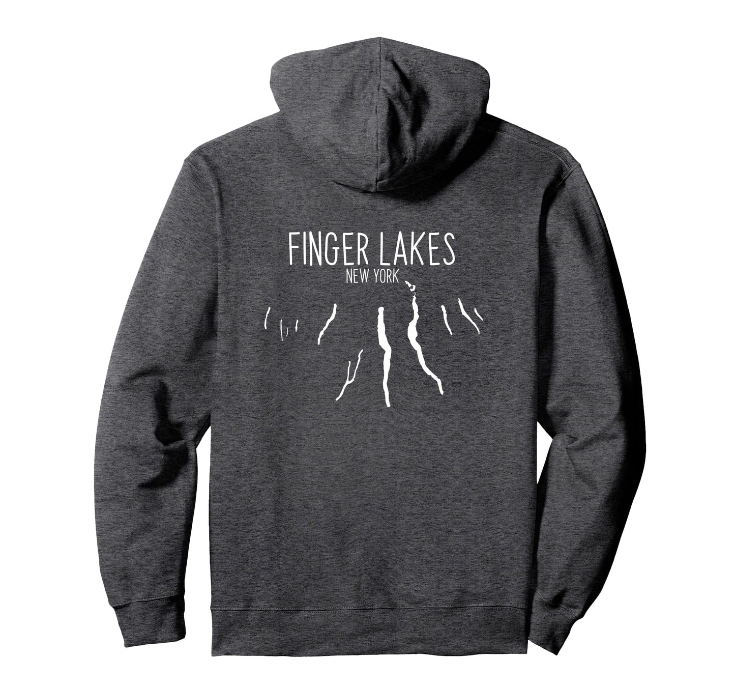 Finger Lakes Silhouette New York Hoodie - Trendy Graphic Unisex - T-Shirt, Sweatshirt, Hoodie