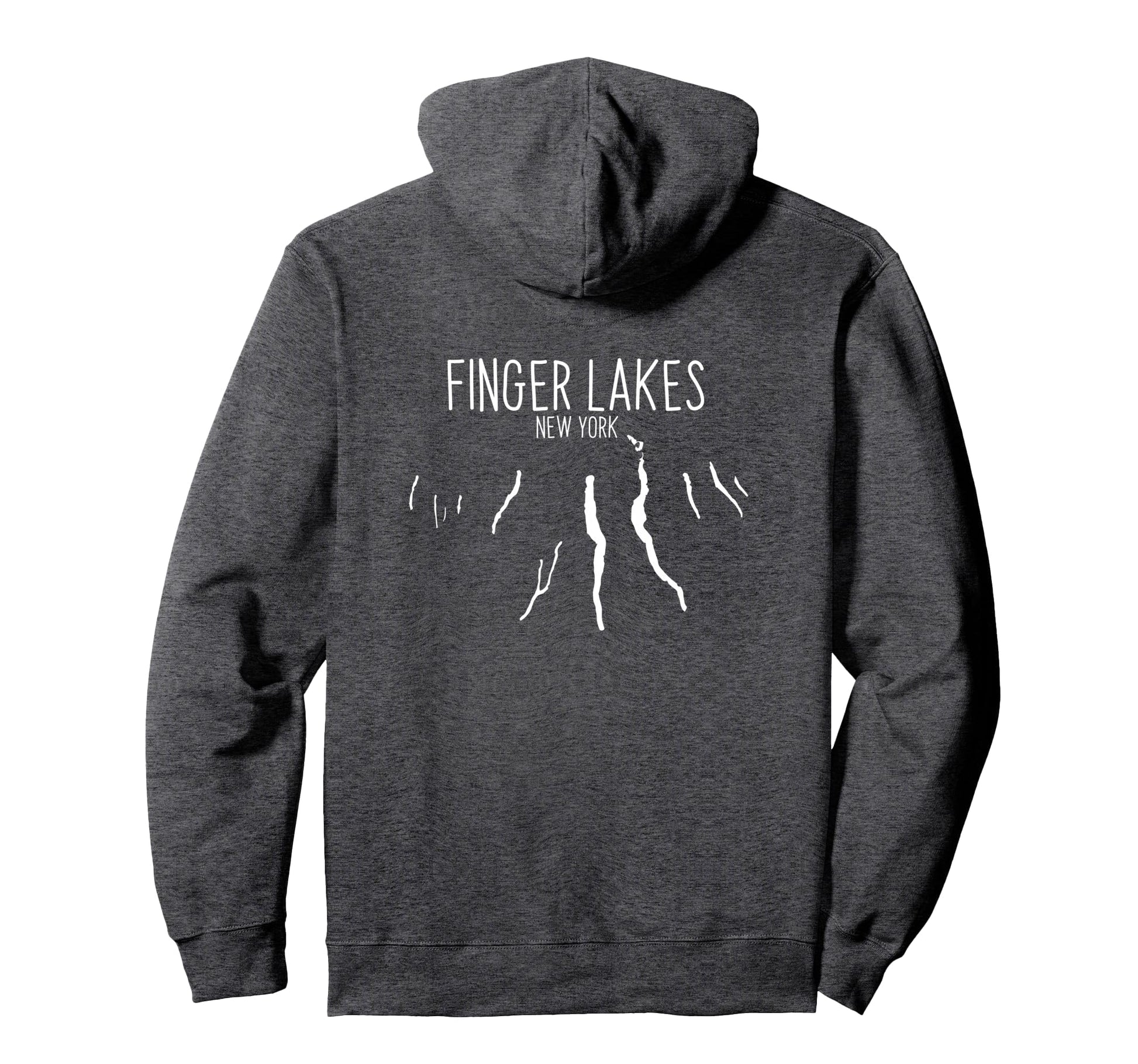 Finger Lakes Silhouette New York Hoodie - Trendy Graphic Unisex - T-Shirt, Sweatshirt, Hoodie
