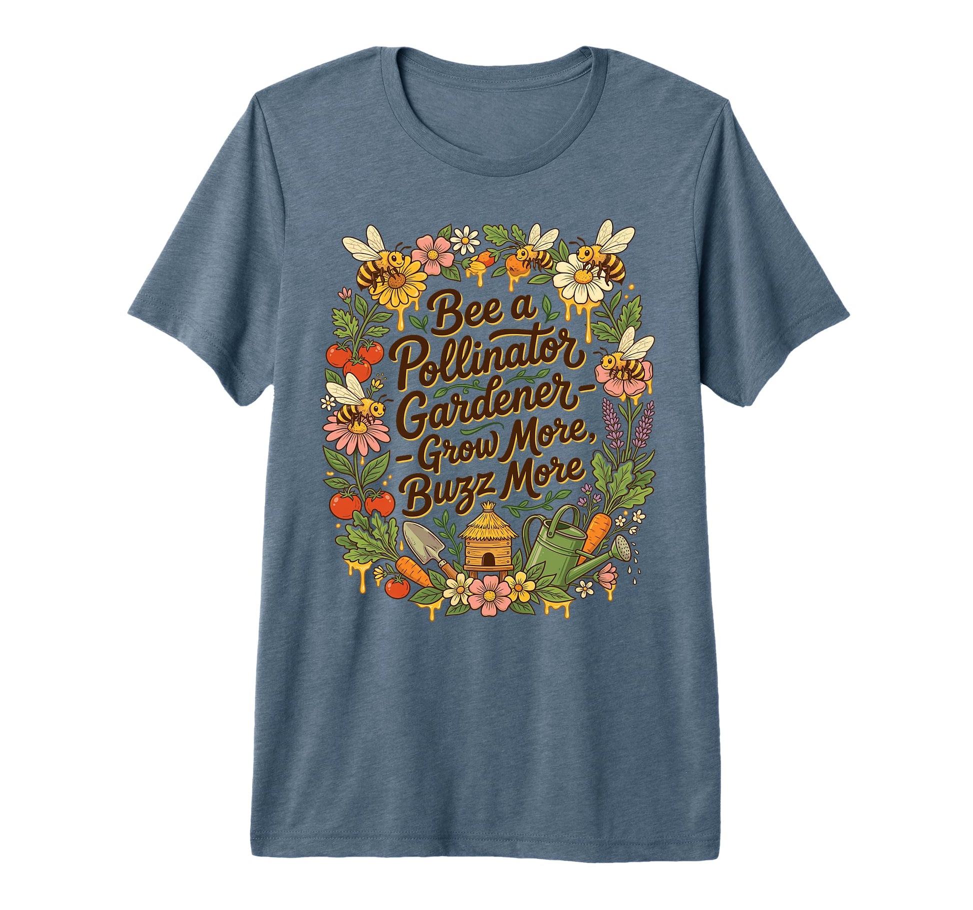 Beekeeper Dad Bee Lover Honeycomb T-Shirt - Casual Everyday Wear Unisex - T-Shirt, Sweatshirt, Hoodie