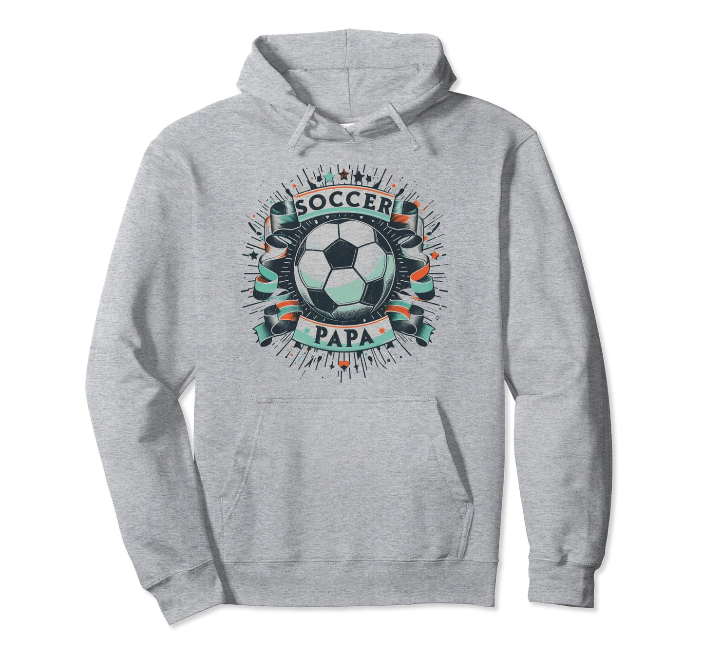 Soccer Papa Family Matching Dad Fathers Hoodie - Aesthetic Graphic Unisex - T-Shirt, Sweatshirt, Hoodie