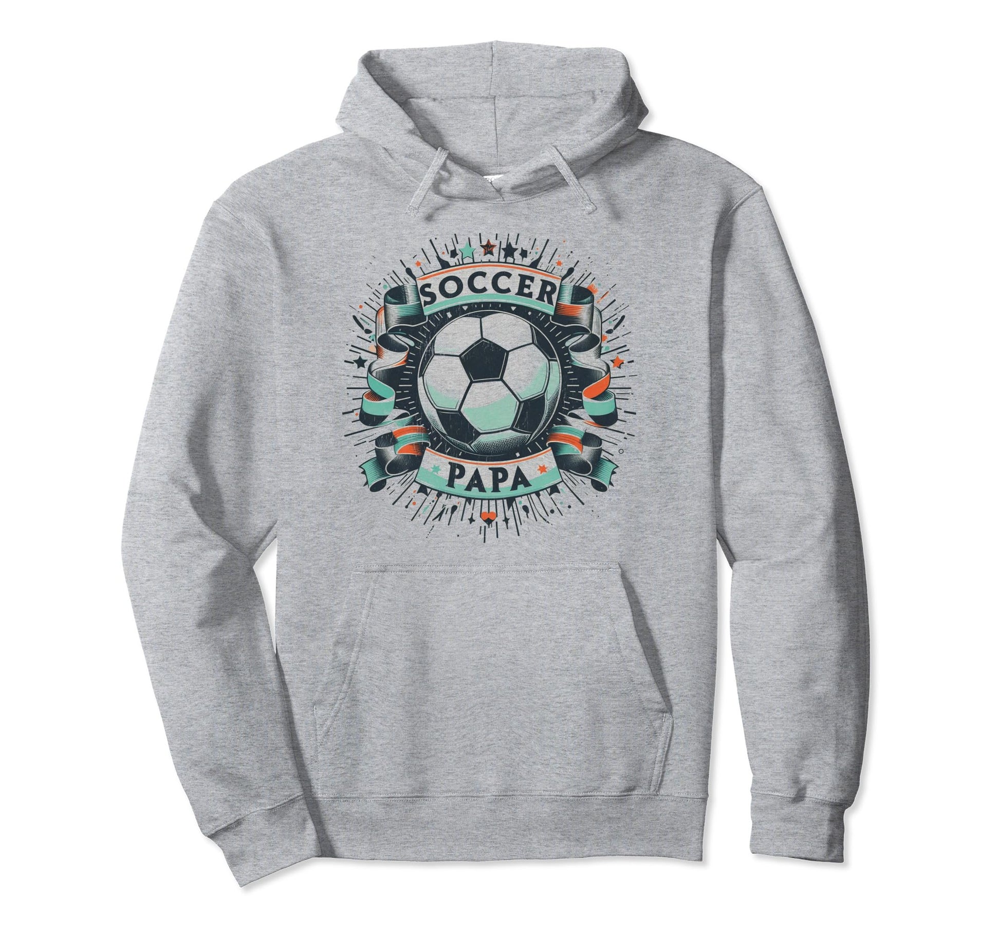 Soccer Papa Family Matching Dad Fathers Hoodie - Aesthetic Graphic Unisex - T-Shirt, Sweatshirt, Hoodie