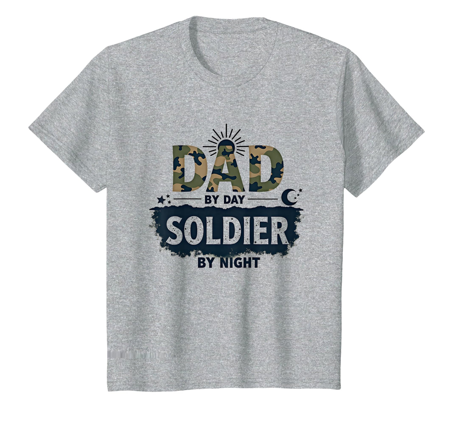 Army Dad Day Dad Night Soldier T-Shirt - Aesthetic Graphic for Adults - T-Shirt, Sweatshirt, Hoodie