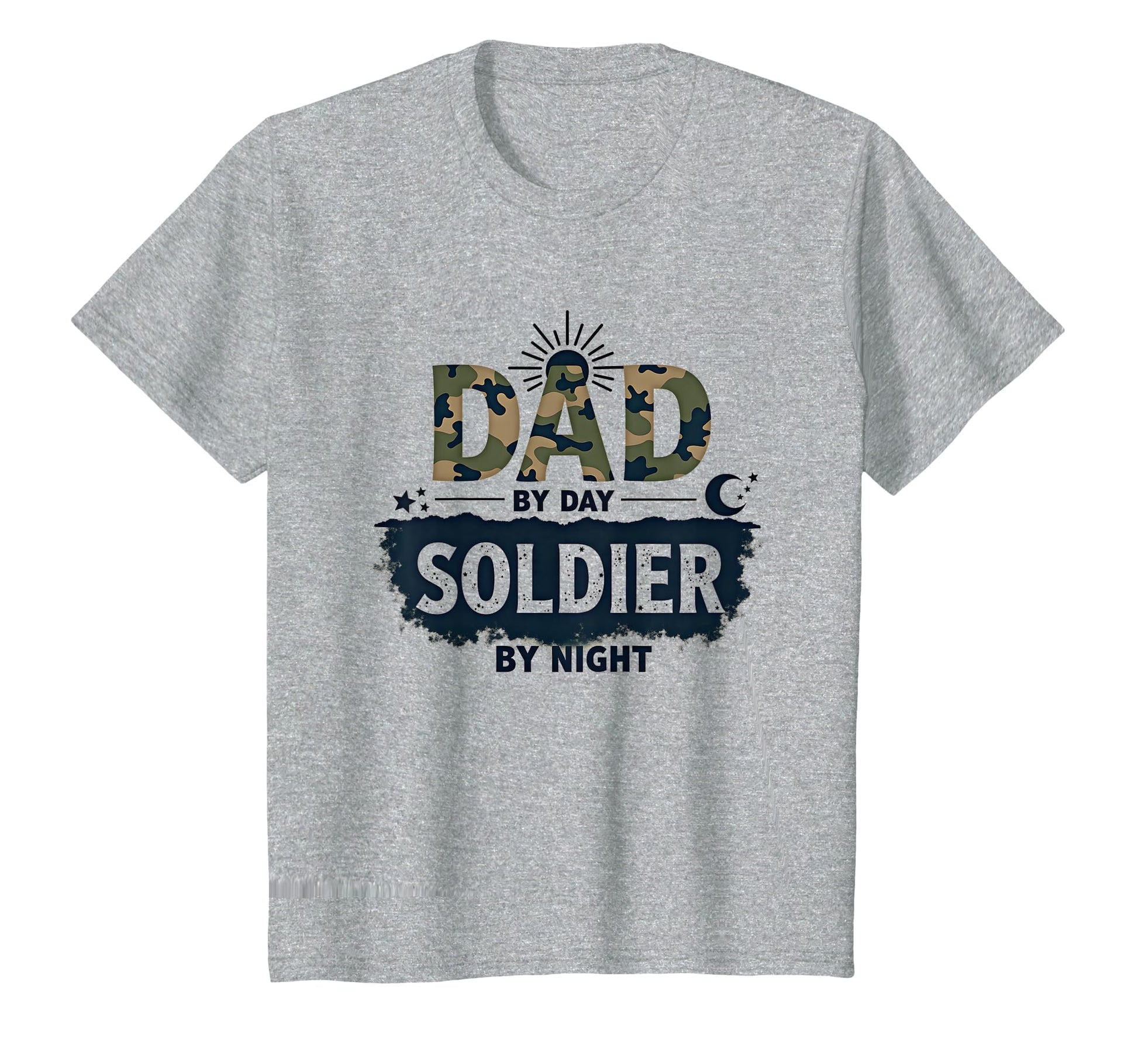 Army Dad Day Dad Night Soldier T-Shirt - Aesthetic Graphic for Adults - T-Shirt, Sweatshirt, Hoodie