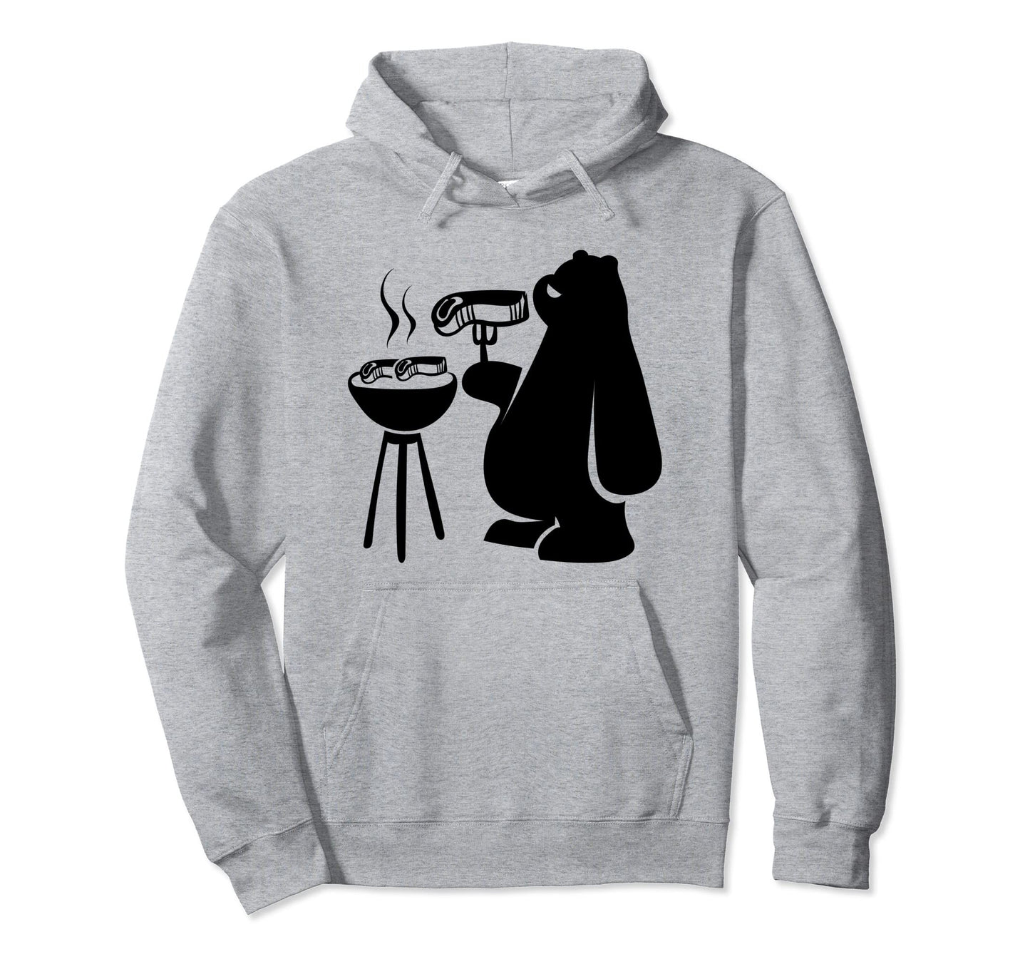 Barbecue Bear Grizzly Nature Hiking Hoodie - Streetwear Style for Adults - T-Shirt, Sweatshirt, Hoodie