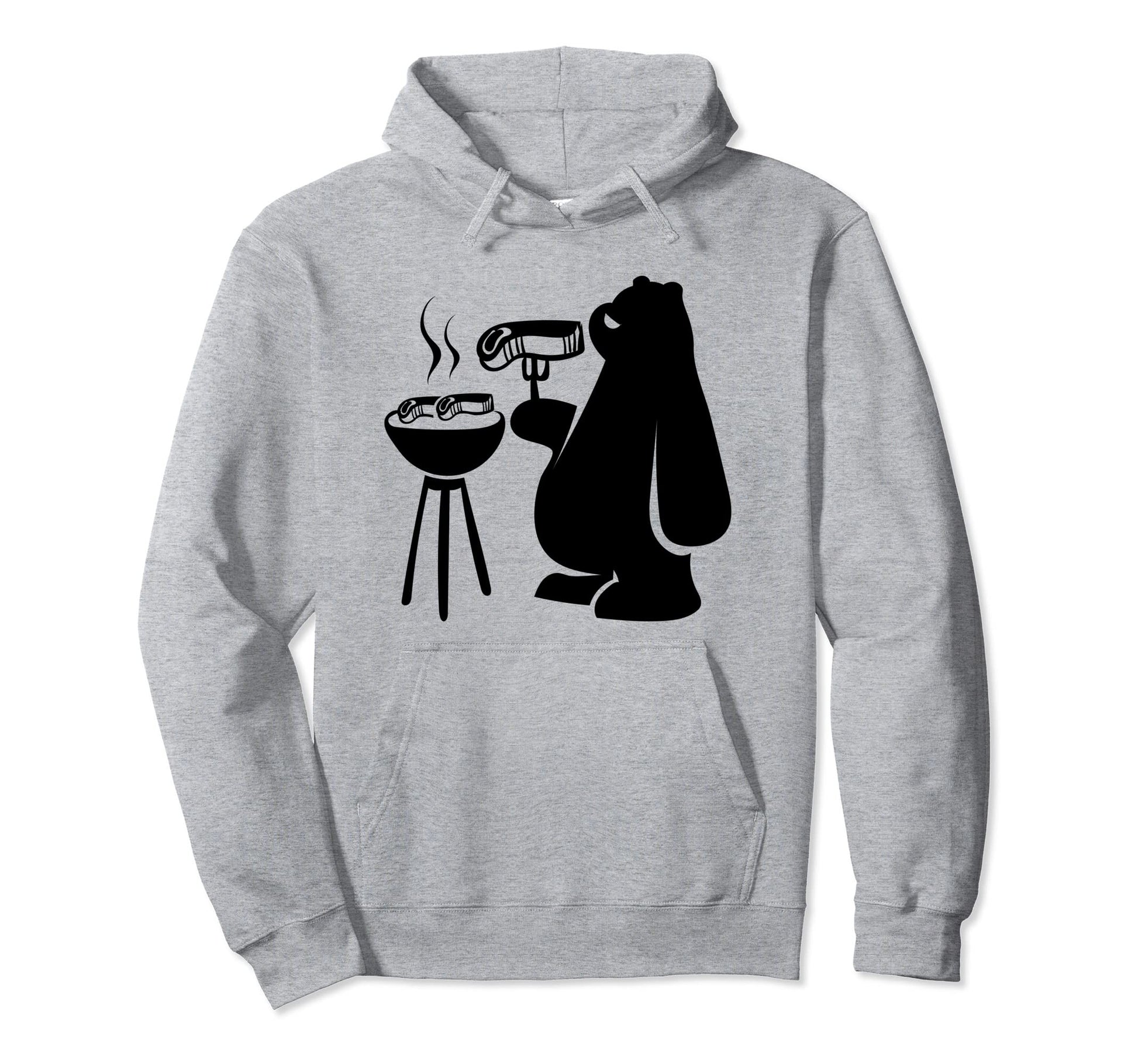 Barbecue Bear Grizzly Nature Hiking Hoodie - Streetwear Style for Adults - T-Shirt, Sweatshirt, Hoodie
