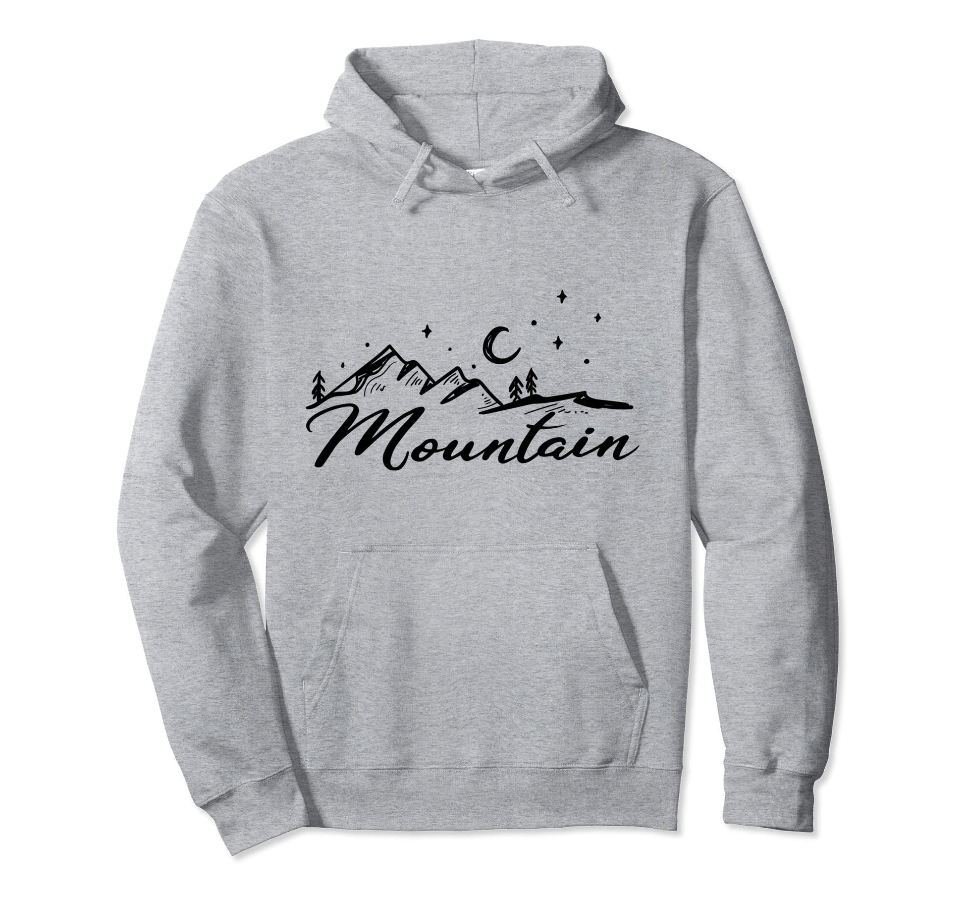 Mountains Hiking Nature Adventure Hoodie - Minimalist Print for Adults - T-Shirt, Sweatshirt, Hoodie