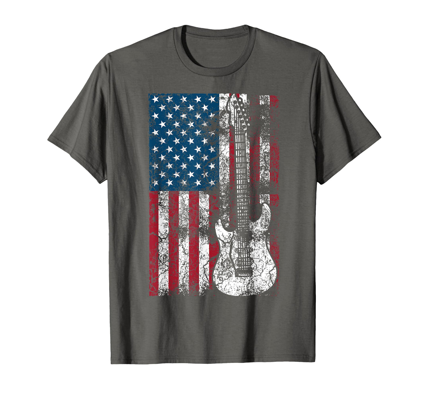 Guitar Usa Flag Patriotic Guitar T-Shirt - Streetwear Style Men Women - T-Shirt, Sweatshirt, Hoodie