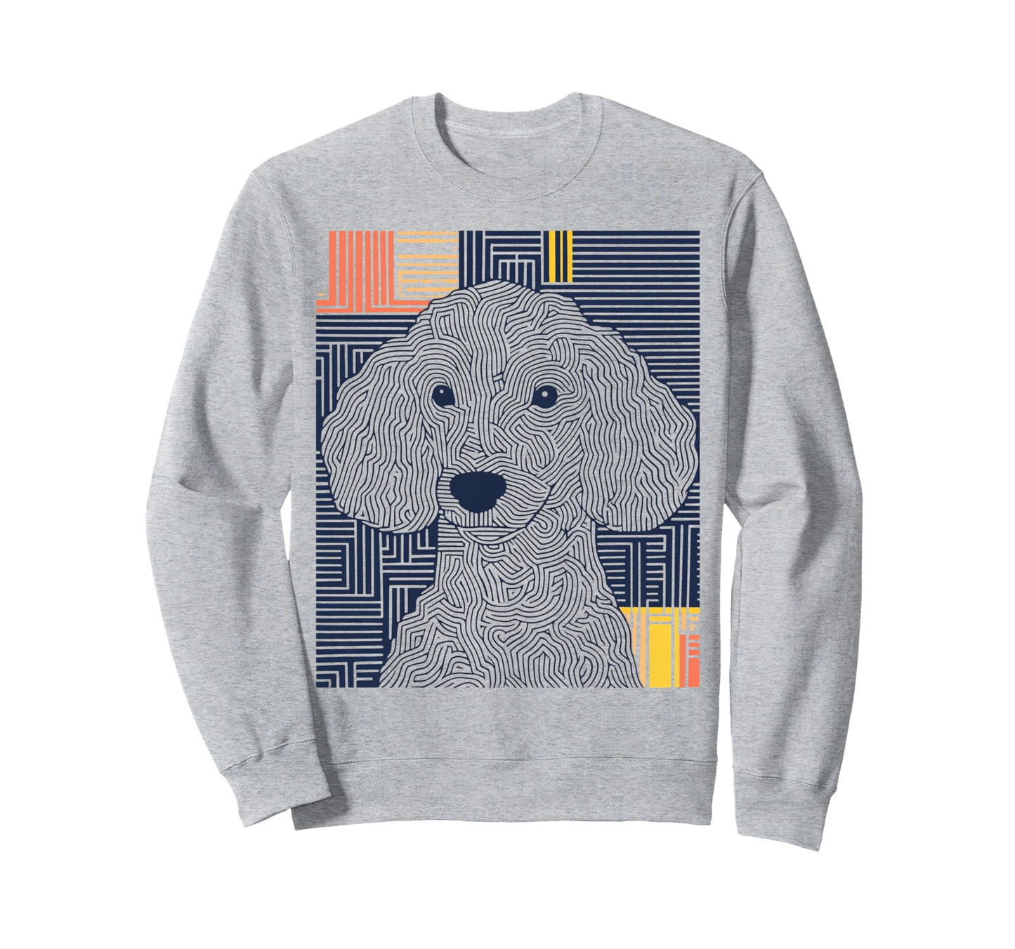 Poodle Pop Art Dog Sweatshirt - Trendy Graphic Unisex - T-Shirt, Sweatshirt, Hoodie