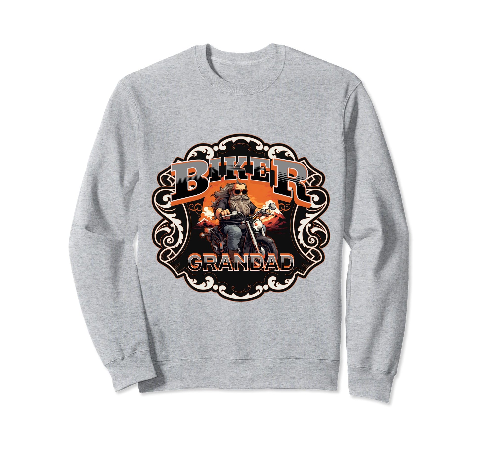 Mens Motorbike Biker Grandpa Sweatshirt - Unique Graphic Men Women - T-Shirt, Sweatshirt, Hoodie