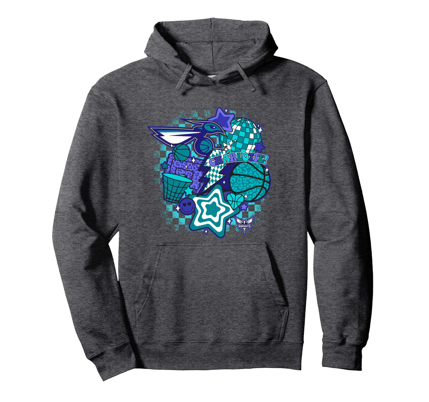 Nba Charlotte Hornets Psychedelic Hoodie - Graphic Print Men Women - T-Shirt, Sweatshirt, Hoodie