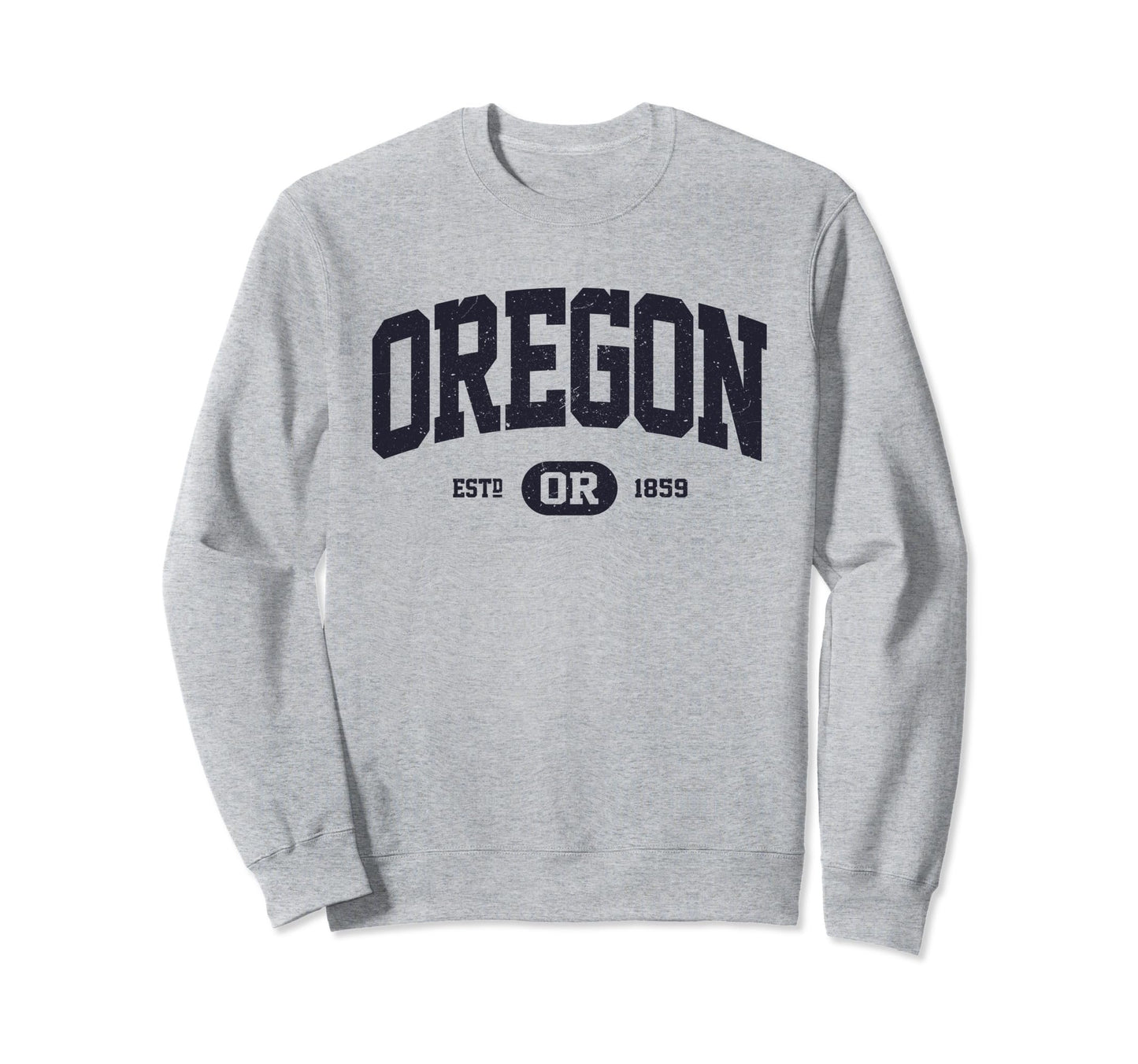 Navy Oregon Sweatshirt - Minimalist Print Men Women - T-Shirt, Sweatshirt, Hoodie