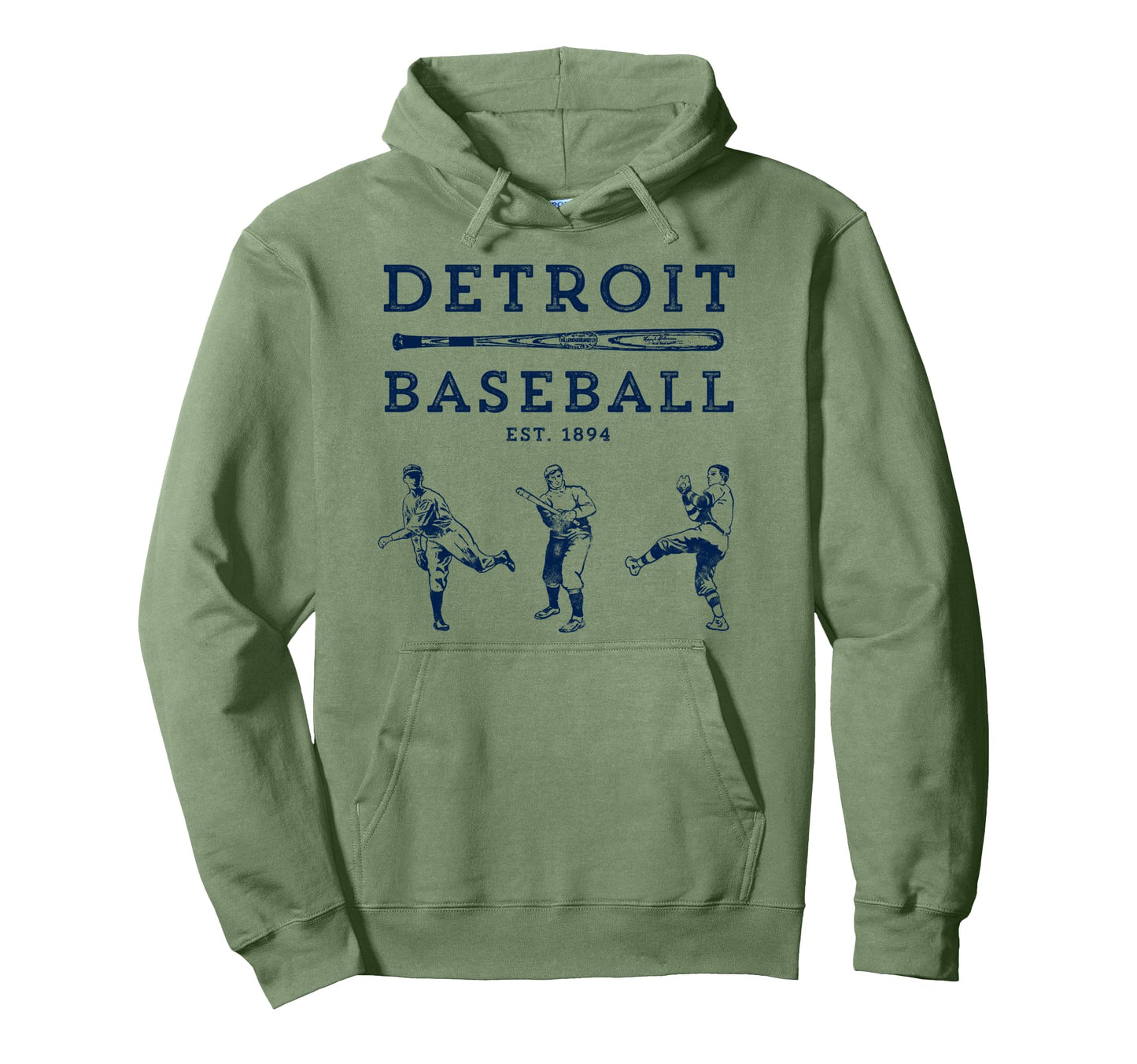 Detroit Baseball Fan Hoodie - Aesthetic Graphic for Adults - T-Shirt, Sweatshirt, Hoodie