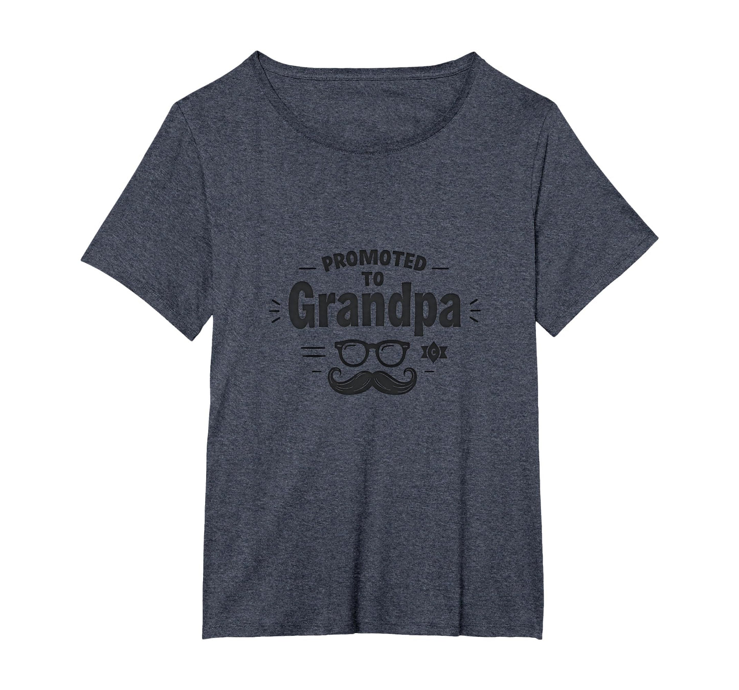 Promoted To Grandpa Funny Mustache T-Shirt - Custom Art Print for Adults - T-Shirt, Sweatshirt, Hoodie