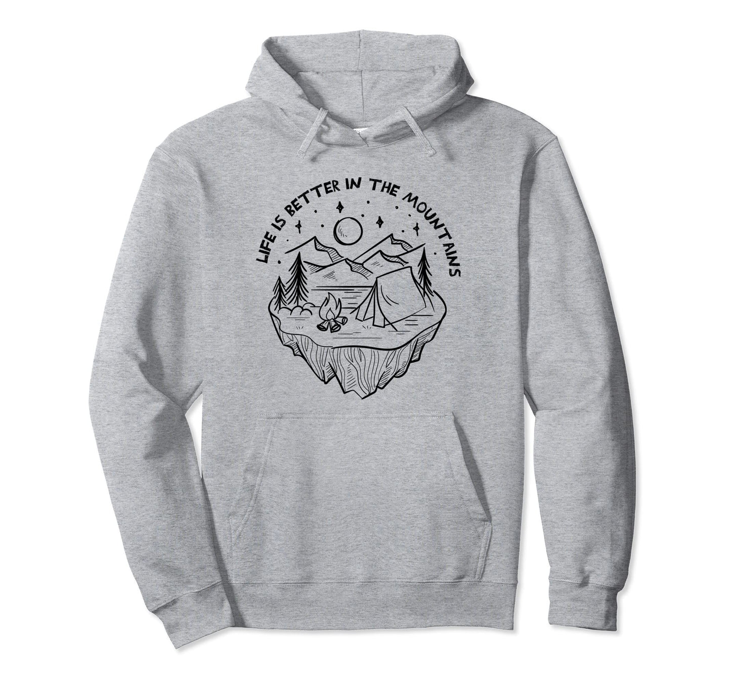 Life Mountains Wildlife Hiking Camping Hoodie - Casual Everyday Wear Unisex - T-Shirt, Sweatshirt, Hoodie