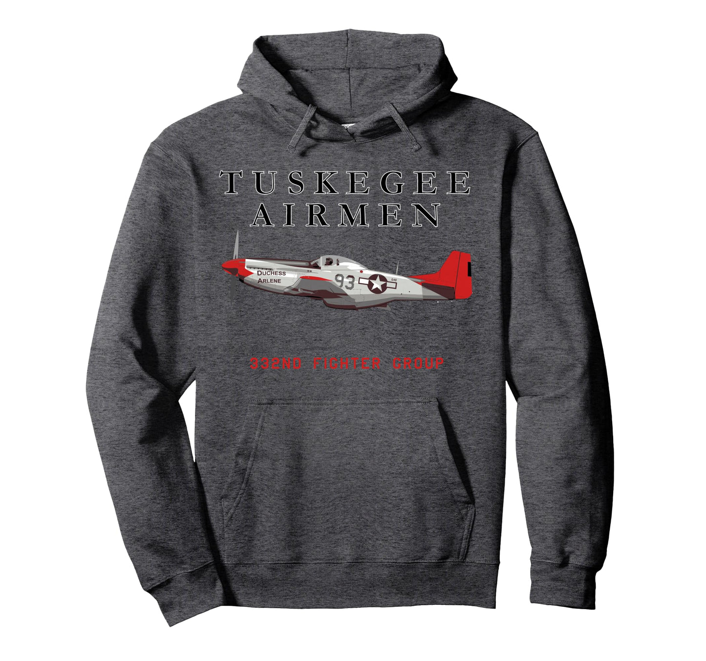 P51D Red Tail Mustang Hoodie - Unique Graphic Men Women - T-Shirt, Sweatshirt, Hoodie