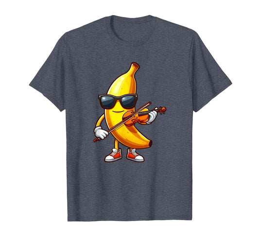Banana Sunglasses Playing Violin Funny T-Shirt - Unique Graphic Unisex - T-Shirt, Sweatshirt, Hoodie