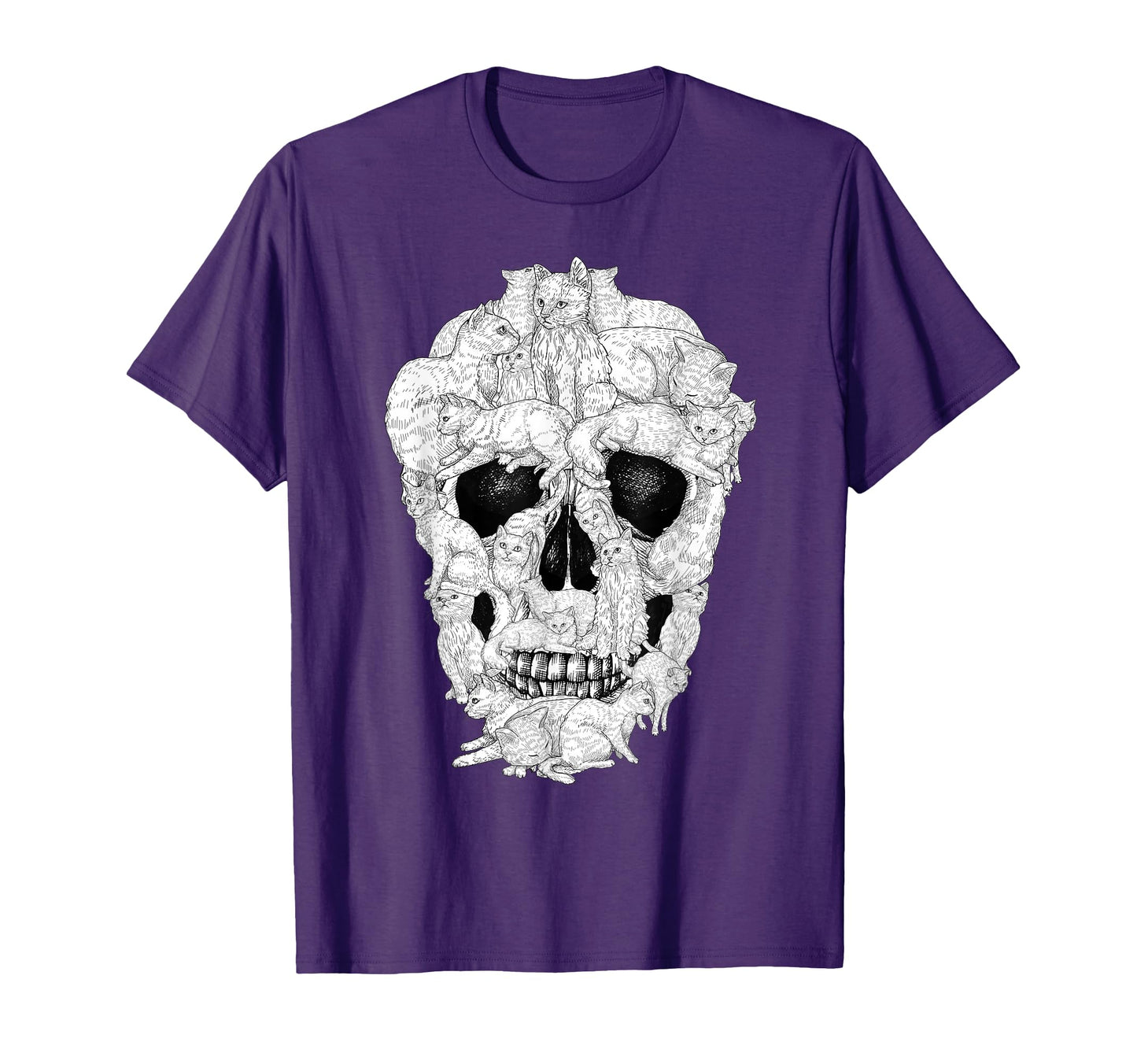 Best Cat Skull Halloween Skeleton Cat T-Shirt - Custom Art Print Unisex - T-Shirt, Sweatshirt, Hoodie