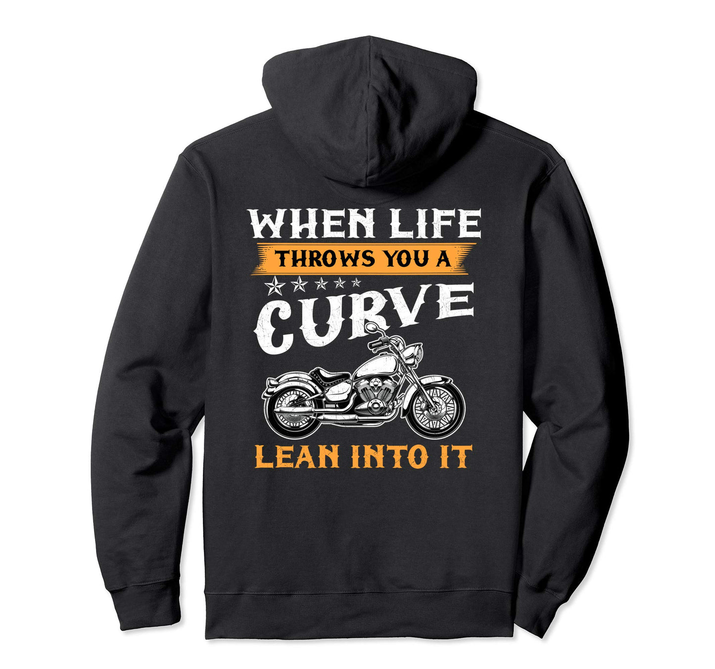 When Life Throws You Curve Lean Into It Hoodie - Minimalist Print Unisex - T-Shirt, Sweatshirt, Hoodie