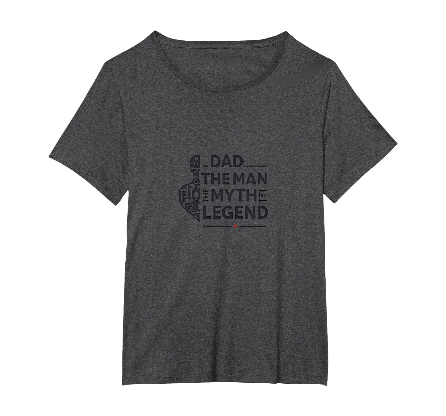 Dad Myth Legend Womens Plus Dark T-Shirt - Unique Graphic for Adults - T-Shirt, Sweatshirt, Hoodie