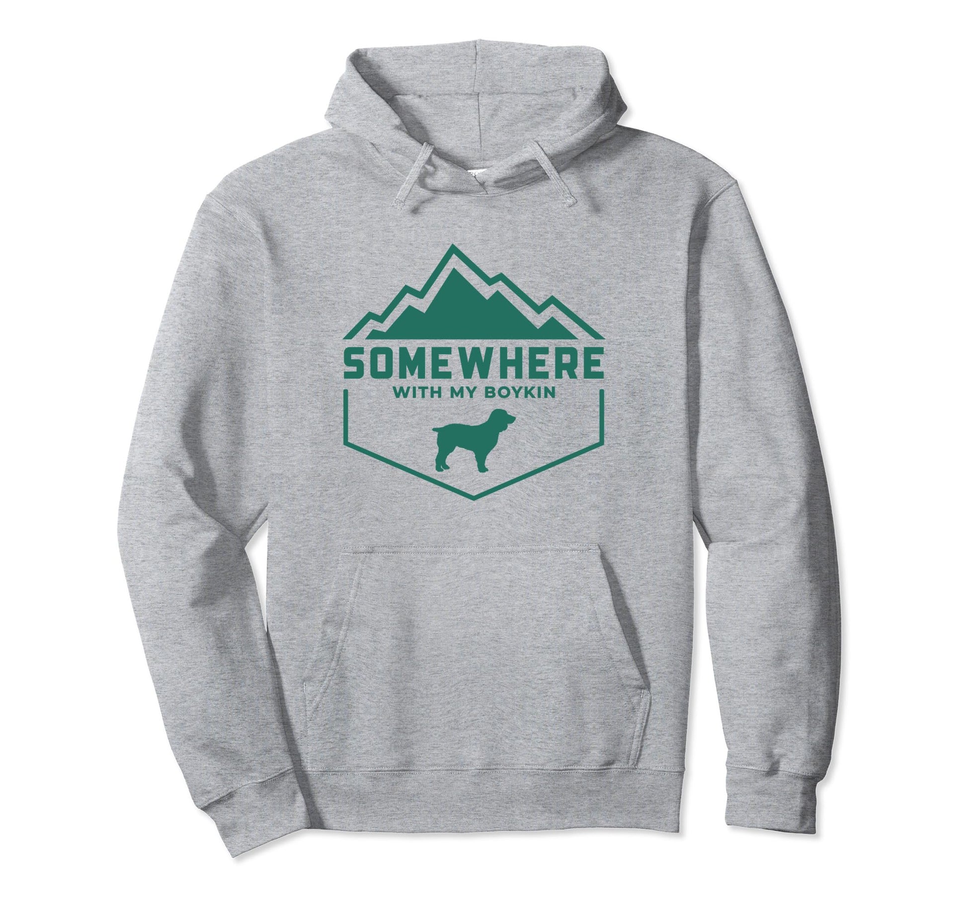 Somewhere My Boykin Outdoor Dog Hoodie - Fun Novelty Design Men Women - T-Shirt, Sweatshirt, Hoodie
